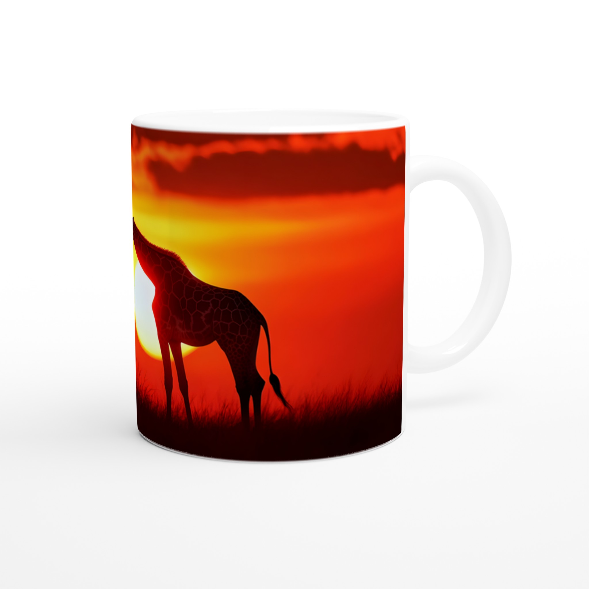Giraffe Solnedgång Mugg – 11oz Keramisk Kaffemugg i Olika Färger 9 6d71b191-acae-45e1-a1f4-d8d240099b6e