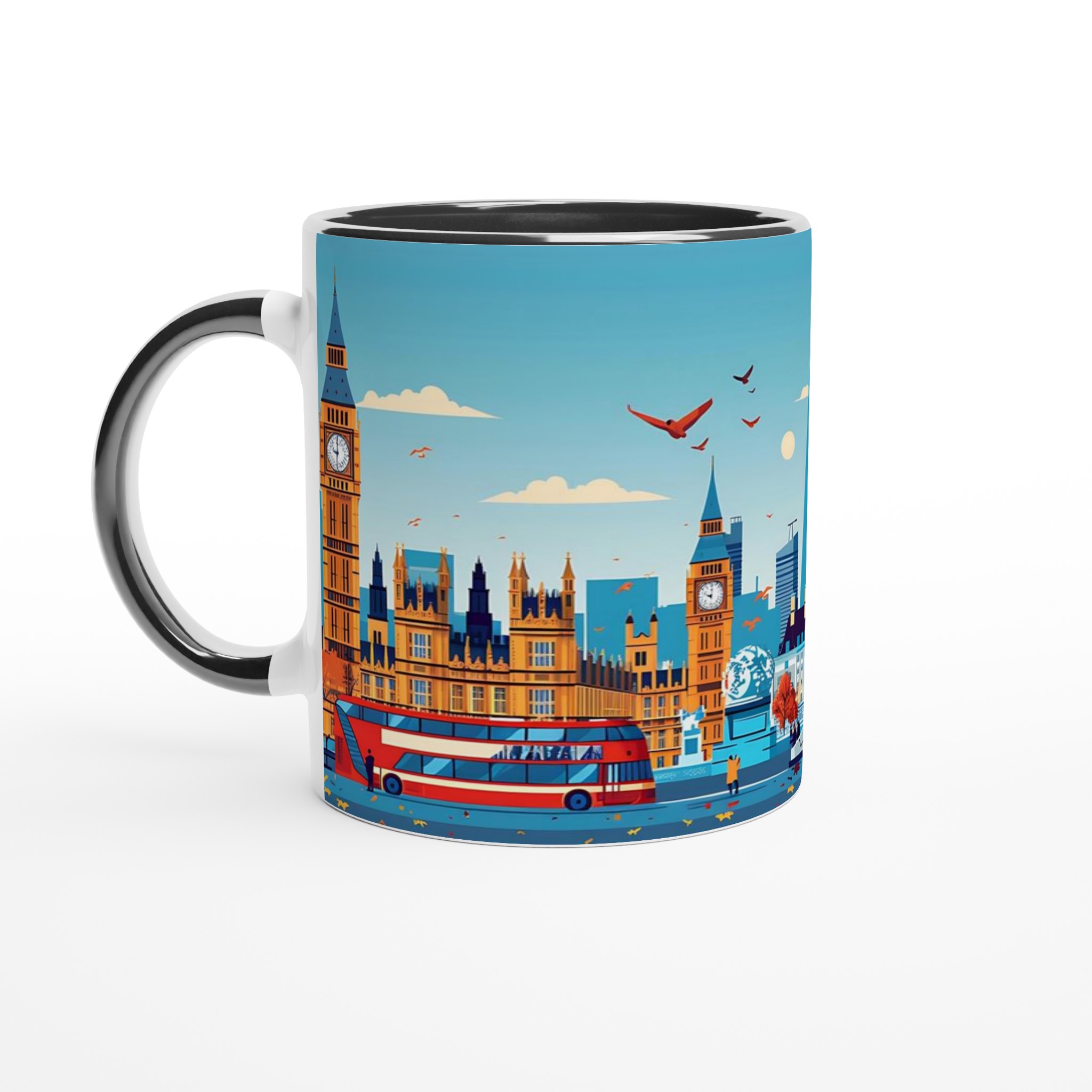 London Skyline Konst Mugg – Levande Stadsbild Keramisk Kaffemugg i 7 Färger 7 6de2f011-6bd8-4148-a29d-2df1088aa404