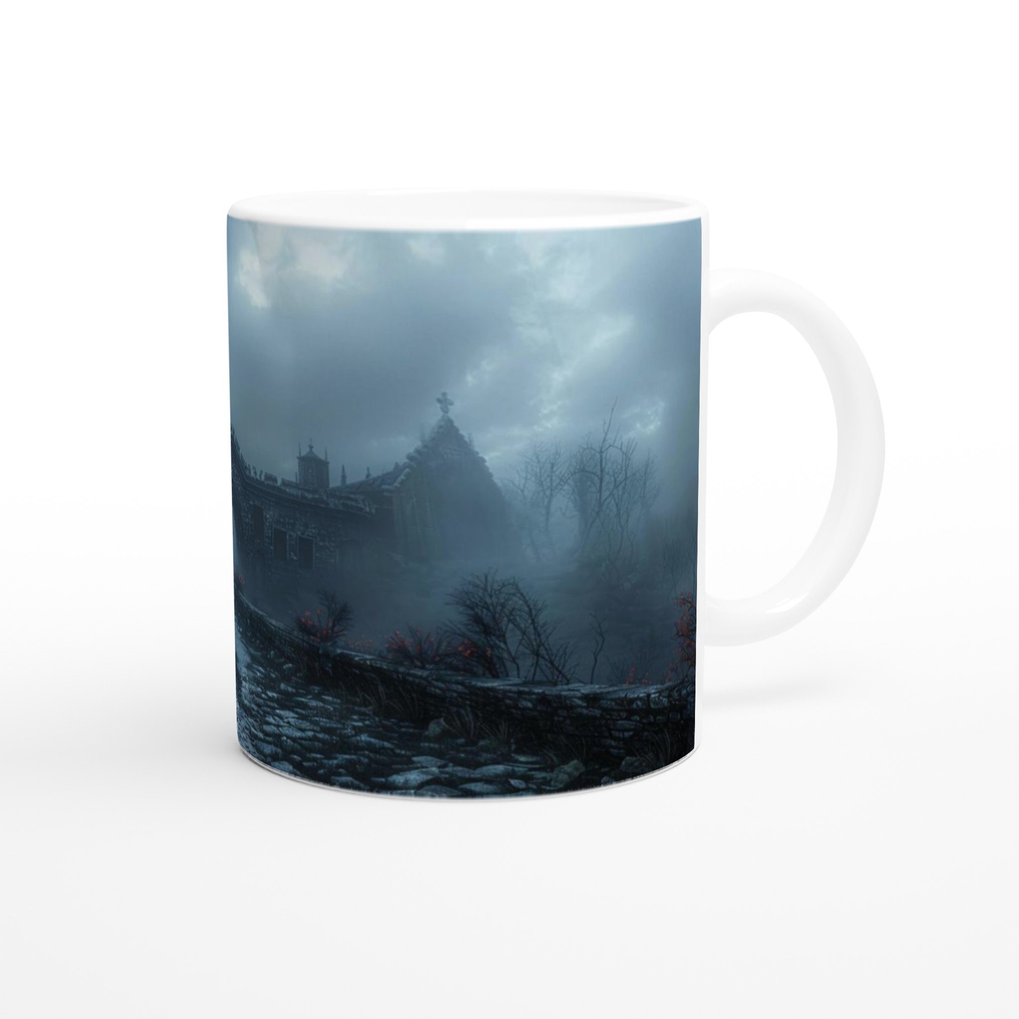 Vit 11oz keramisk mugg med gotiskt mystikmotiv – välj bland sju unika keramiska färger 9 6df656ce-b786-4a0f-8e2c-b5c2633bb8a3