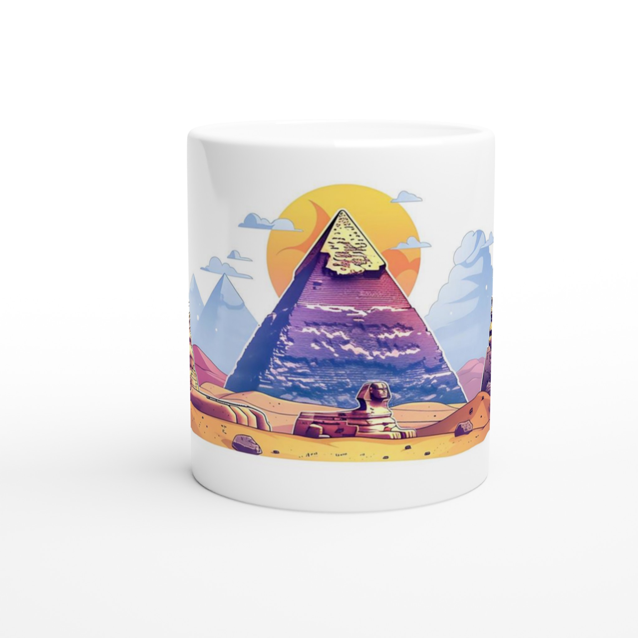Egyptisk Pyramider & Sfinx Mugg – Färgstark Keramikmugg för Historieälskaren, Välj bland 7 Livfulla Färger 8 6e3956cf-1c30-4636-ba51-8060910c57e0