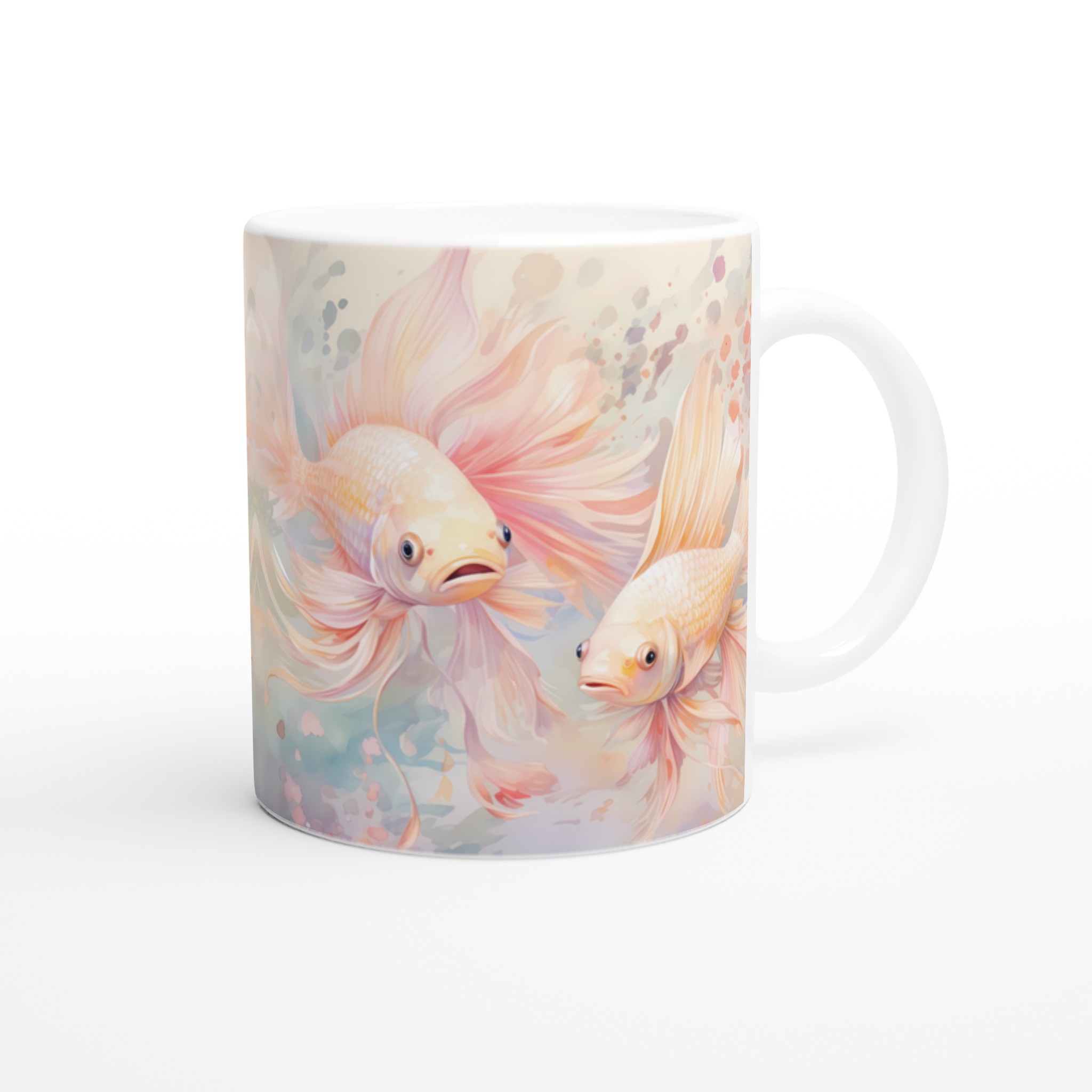 Zen Guldfisk Mugg – Drömlik Akvarell Keramikmugg i Valfri Färg, 11 oz 9 6e475184-6436-414d-a372-230c59a8af45