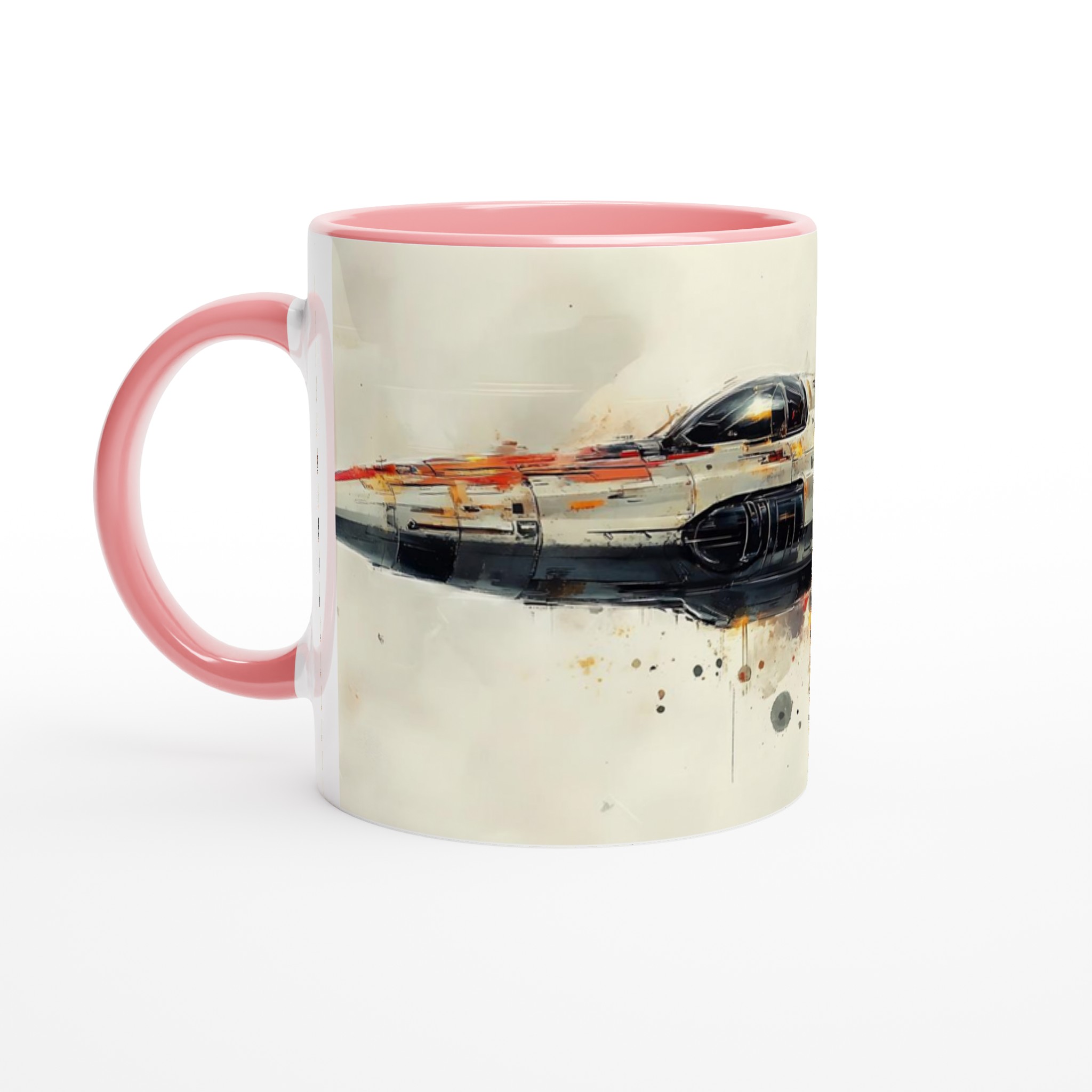 Abstrakt Sci-Fi Rymdskepp Mugg – Konstnärlig Akvarell Design, 11oz Keramisk Mugg i Valfri Färg 4 6e62ce3f-f31e-406b-abb7-992b1f0a4c3e
