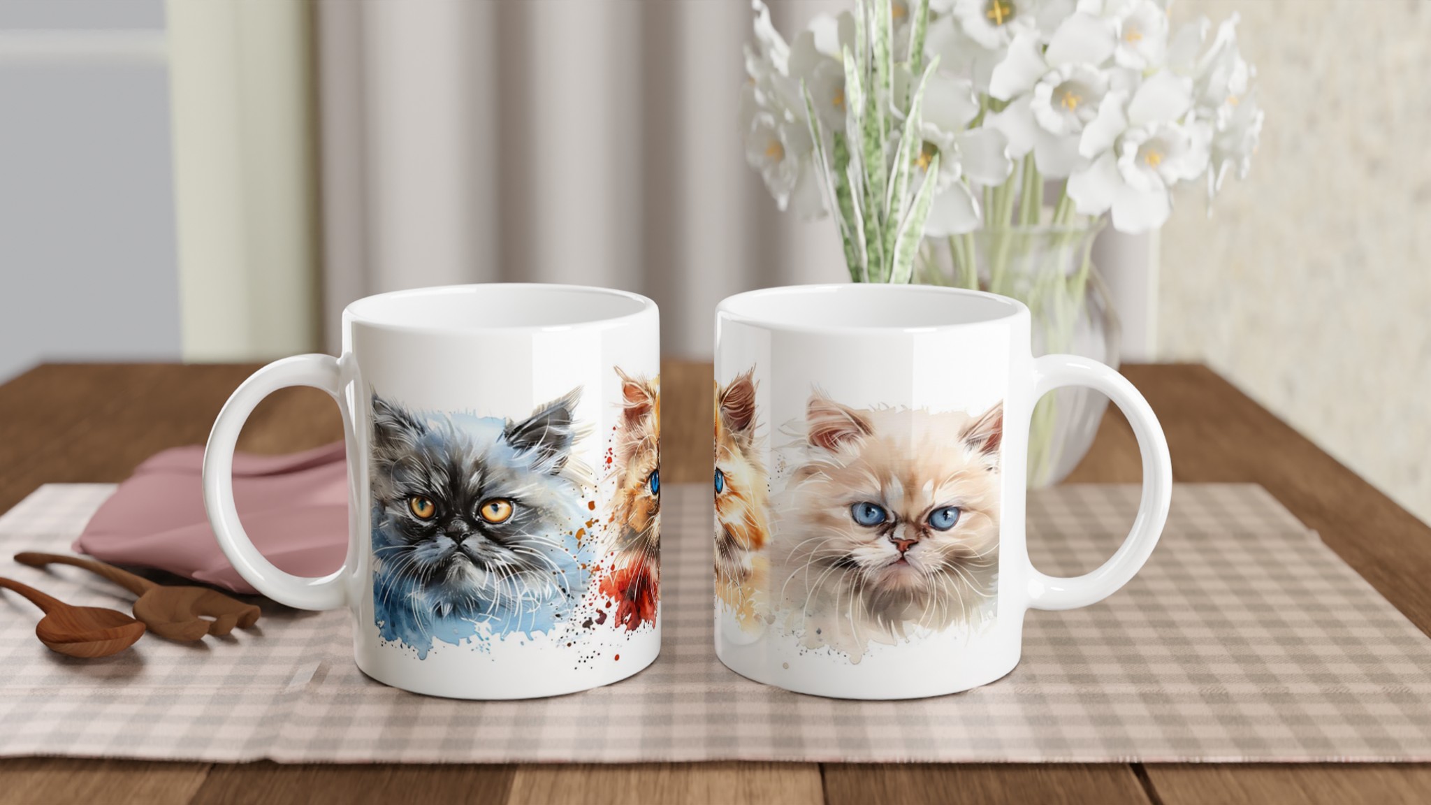 Kattälskarens Drömmugg: Akvarellkatter i Flera Färger – 11 oz Keramisk Mugg 10 6ebf240f-c9f4-4ca3-a319-badf5dc8e0a5
