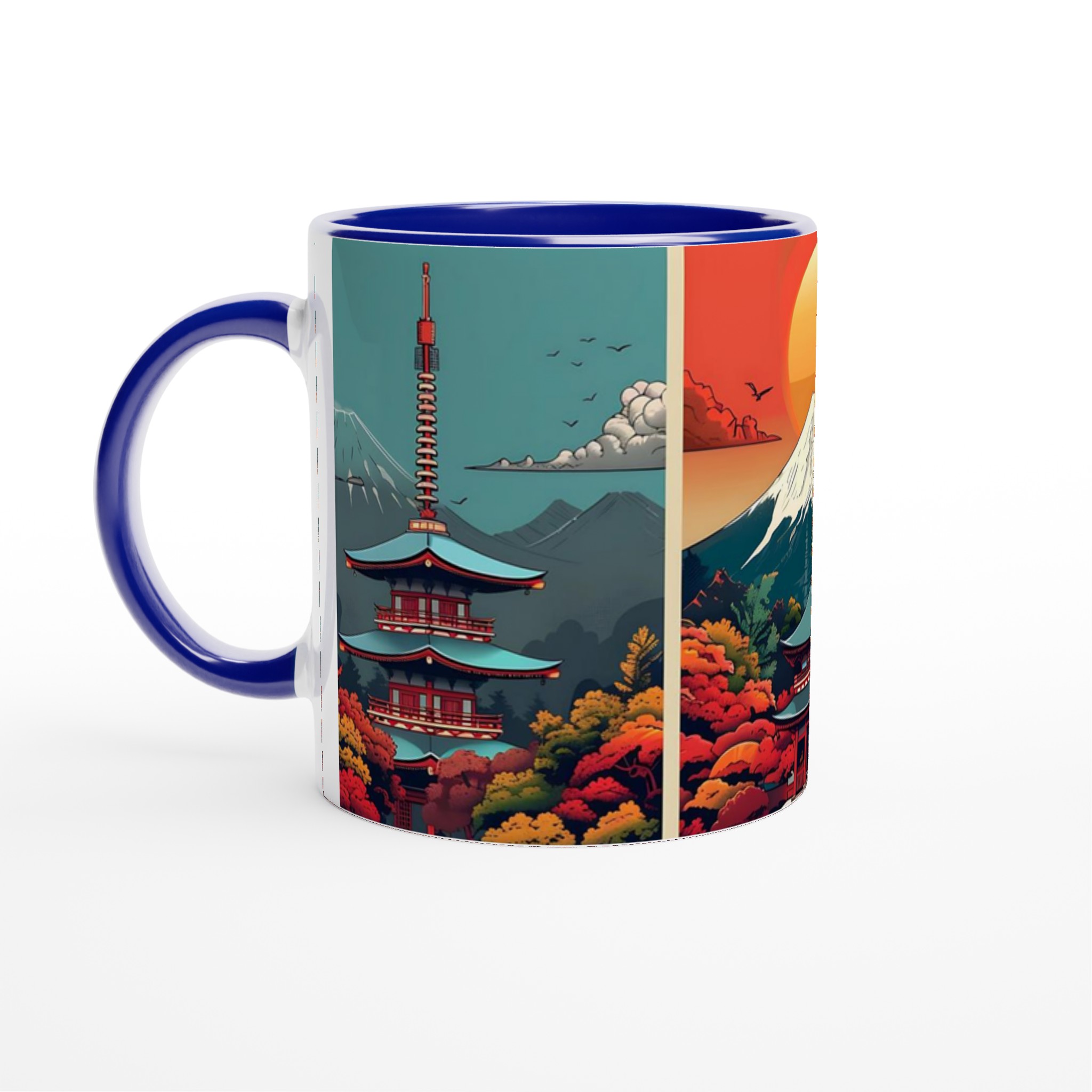 Japansk Tempelkonst Kaffemugg – Färgstark Keramik med Fjärran Östern Inspiration, Välj din Färg! 4 6ee1f7da-ae89-4be8-9290-778a7a24c3e9