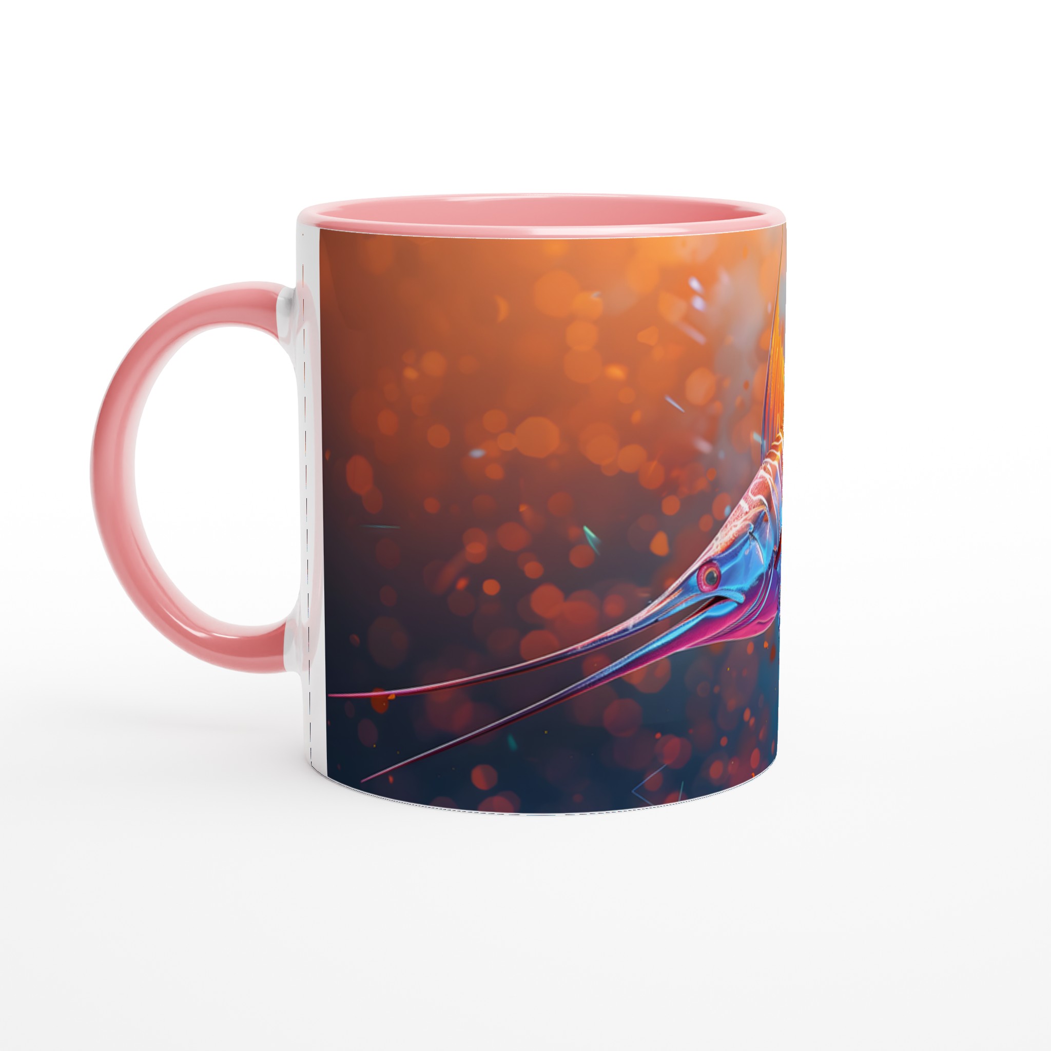 Neon Marlins Dröm: 11oz Keramisk Mugg – Färgglad Havsinspiration för varje klunk 6 6f44df1d-182a-4d57-b1f4-86309cf79723