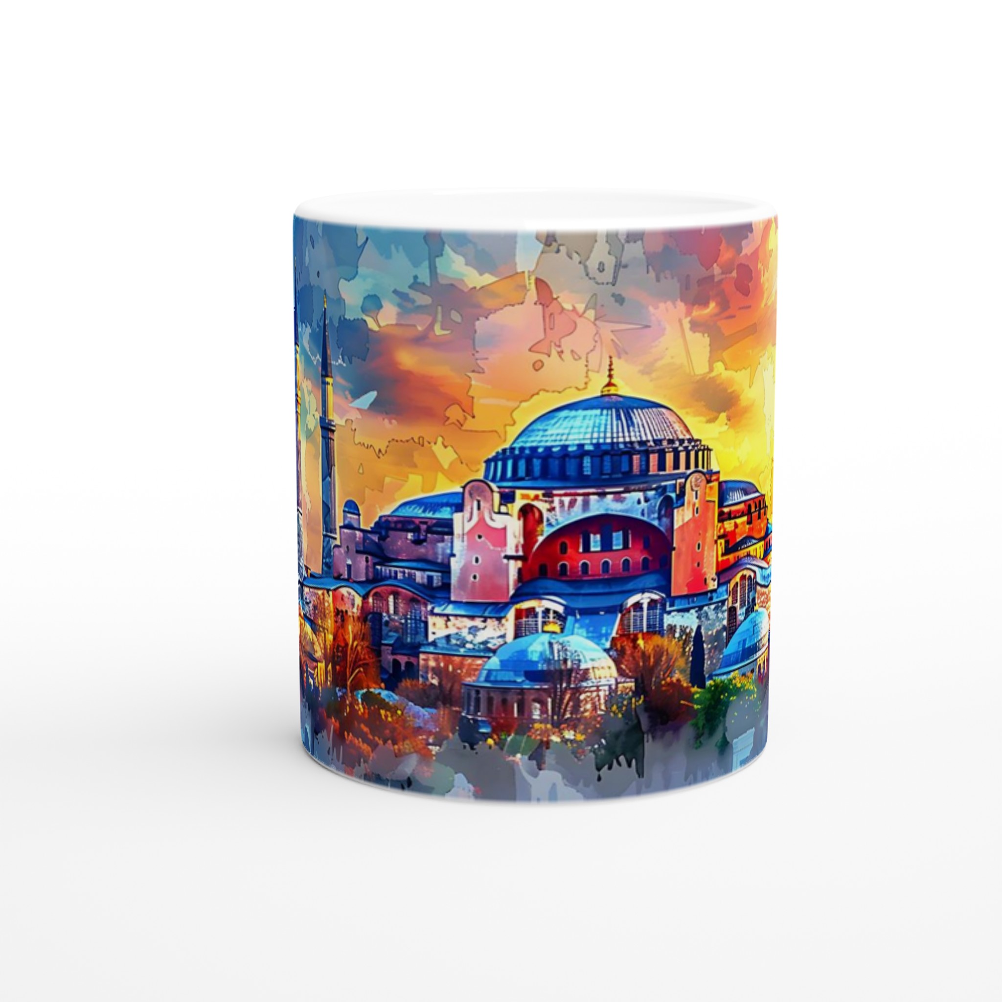 Hagia Sofia Watercolor 11oz Keramisk Mugg - Levande Konst för Dina Fikastunder, Välj Bland Flera Färger 8 6f5cc29c-1e9f-4d30-8829-601172faf30c