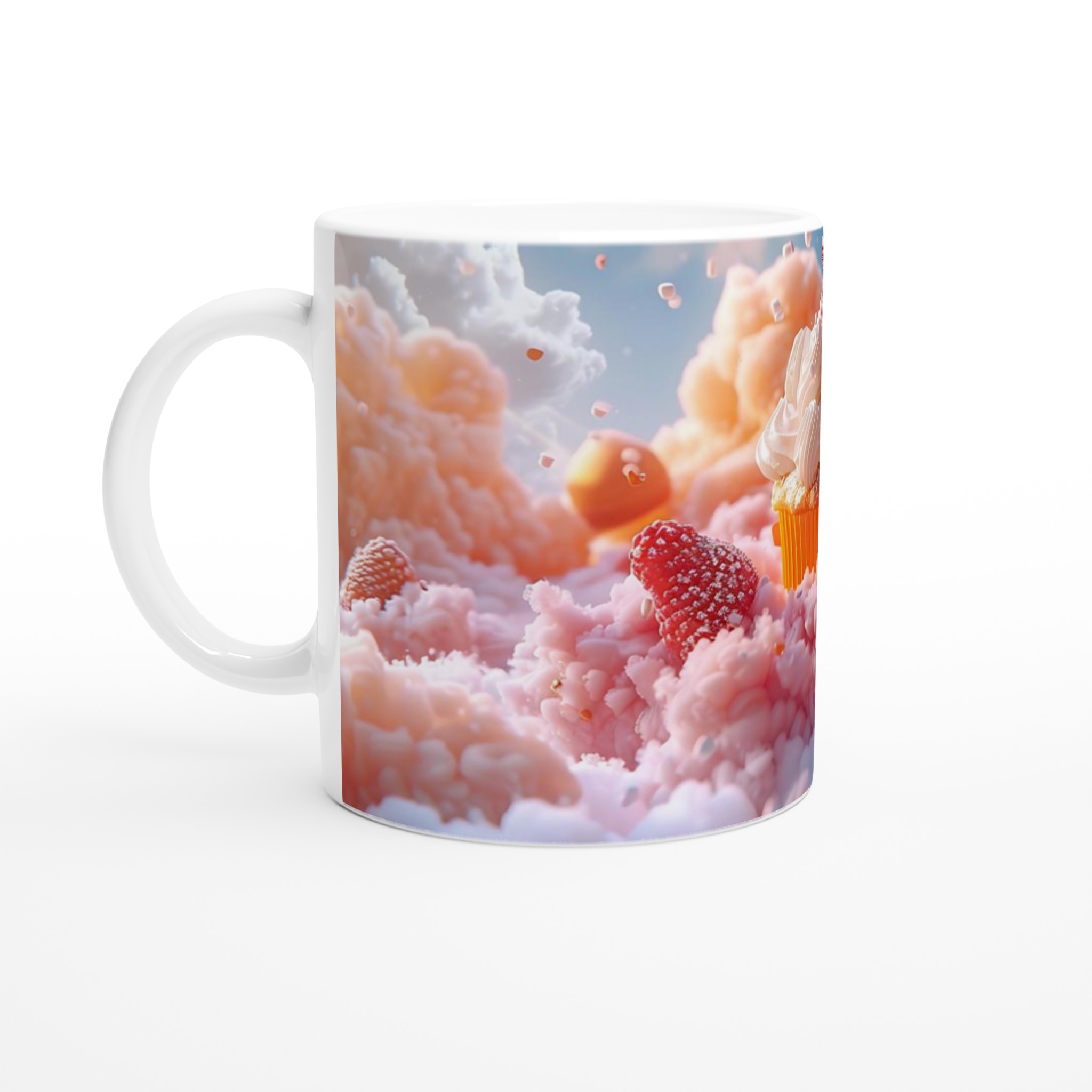Drömsk Cupcake 11oz Keramikmugg – Pastellrosa Moln och Hallonmagi i Ditt Val av Färg 1 6f68cb76-b63c-45c0-a5d9-7dcf0ad31160