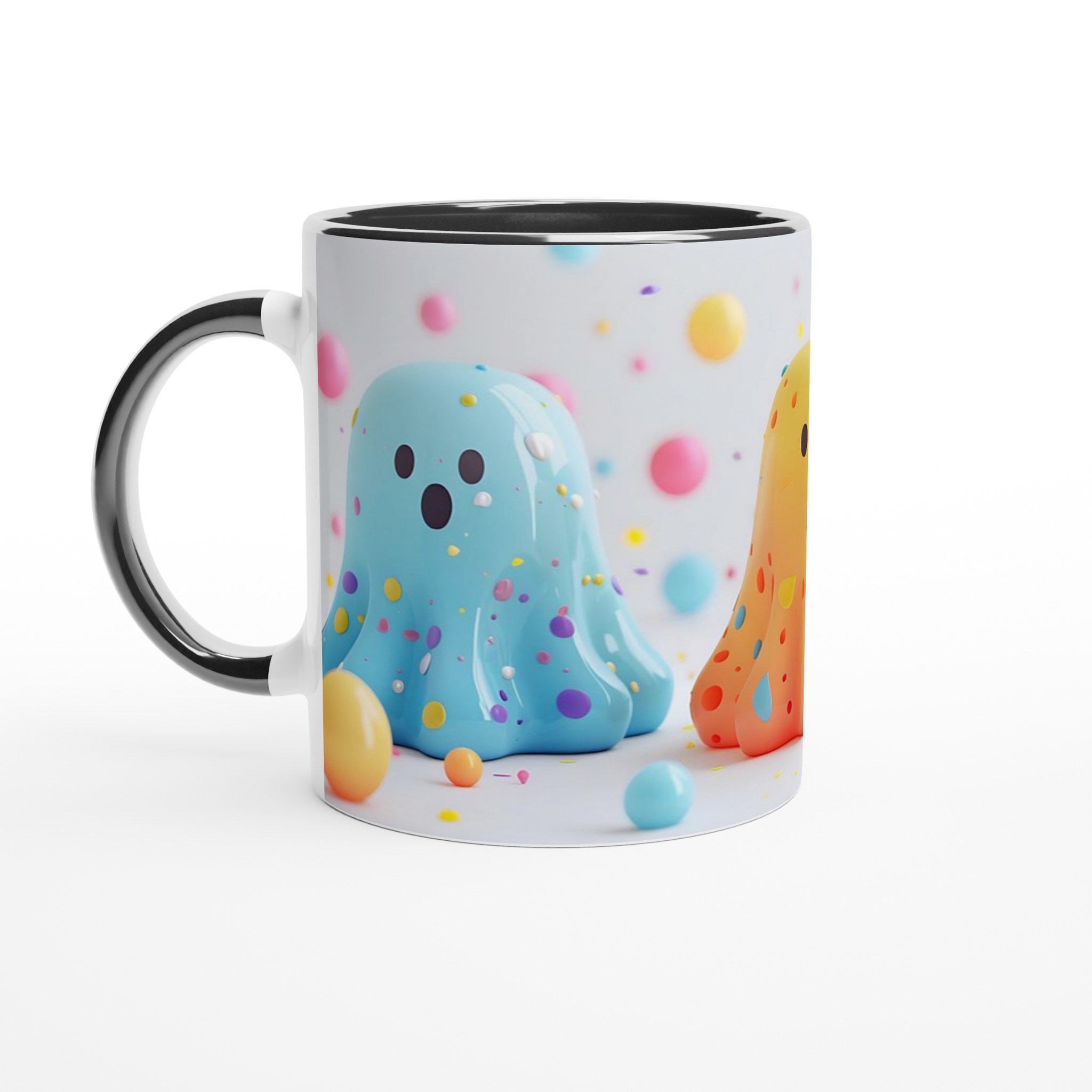 Mångfärgad glad spökmugg – 11oz keramisk mugg för barn och lekfulla själar 7 6fb2b969-19da-4e8d-8f88-38bb355a0d27