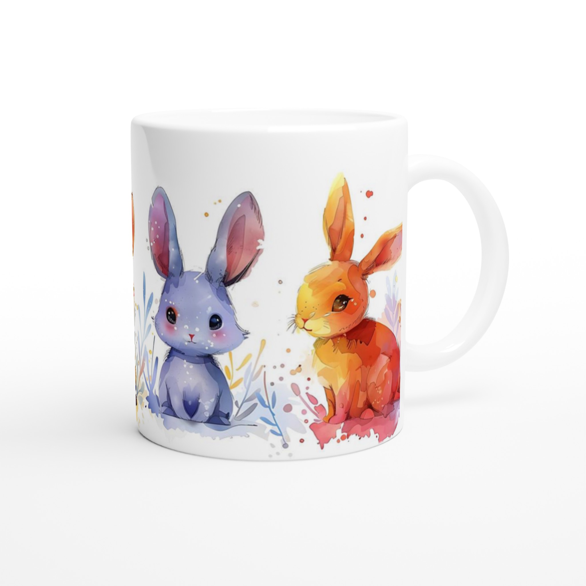 Söta Akvarellkaniner Mugg – 11oz Keramisk Kaffekopp i Flera Färger 9 7000f6ca-0999-4ee1-b07c-fe708b47ea1b
