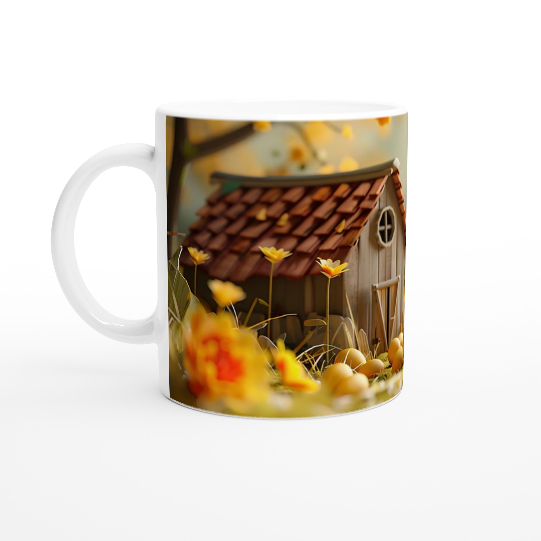 Påskens Charm: Söt kyckling & Ägg Keramisk Mugg – 11oz Kaffekopp i ditt färgval 1 7033915a-1a0b-4cff-9a09-6f147d4b00b5