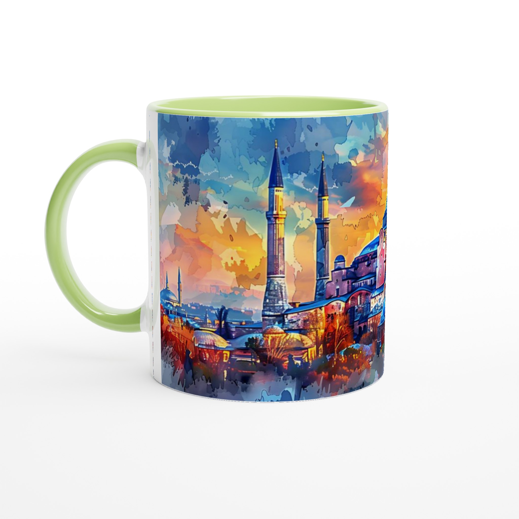 Hagia Sofia Watercolor 11oz Keramisk Mugg - Levande Konst för Dina Fikastunder, Välj Bland Flera Färger 3 7037964d-8742-4da4-a538-33fd3f0e96d3
