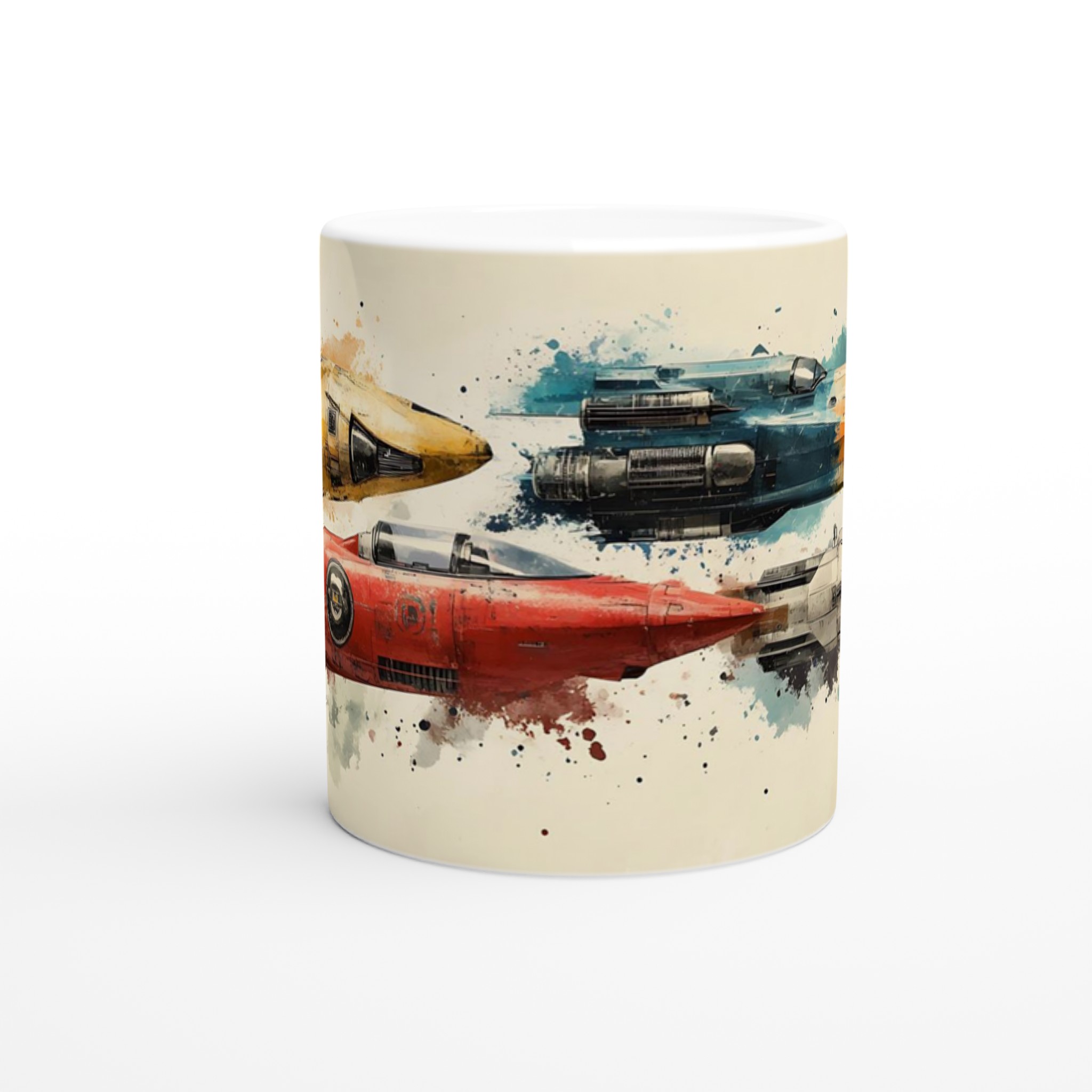 Rymdskepp Akvarell 11oz Keramisk Mugg – Sci-Fi Konst för Kaffeälskaren 8 704f30ea-0f87-4be3-a6c8-f1a20d323e05