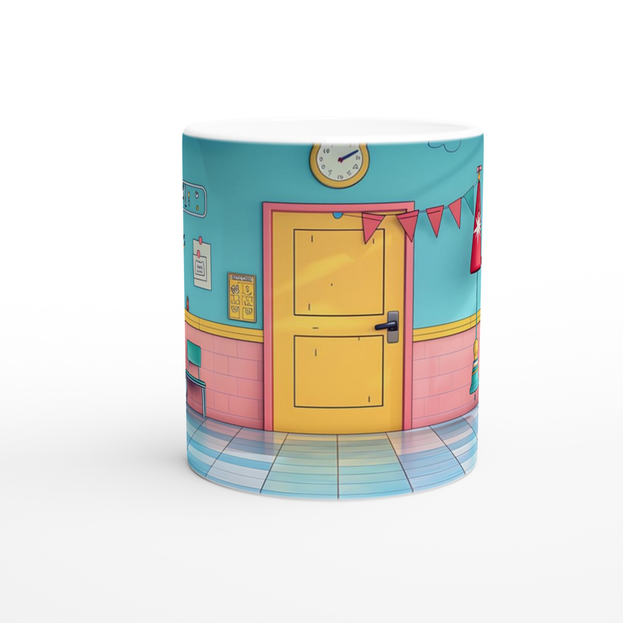 Retro Pastell Mugg – 11 oz Keramikmugg i lekfull design för kaffe och te 8 70616038-2a67-4518-814a-3c29dfdf7e29