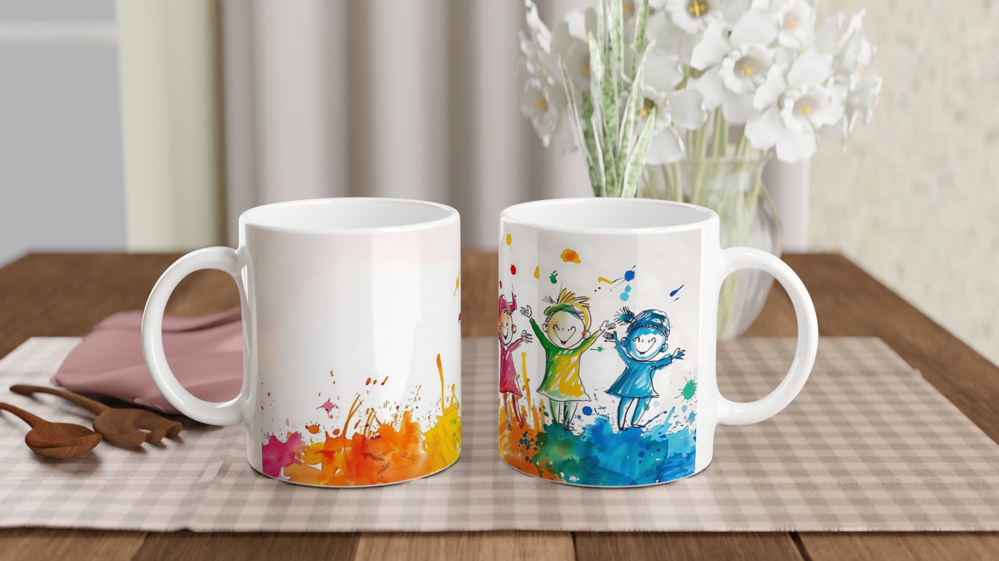 Glädjefull Keramikmugg med Lekfullt Motiv – 11 oz i Livliga Färger 10 70666853-6e51-4410-8ed2-fa4e0227f433