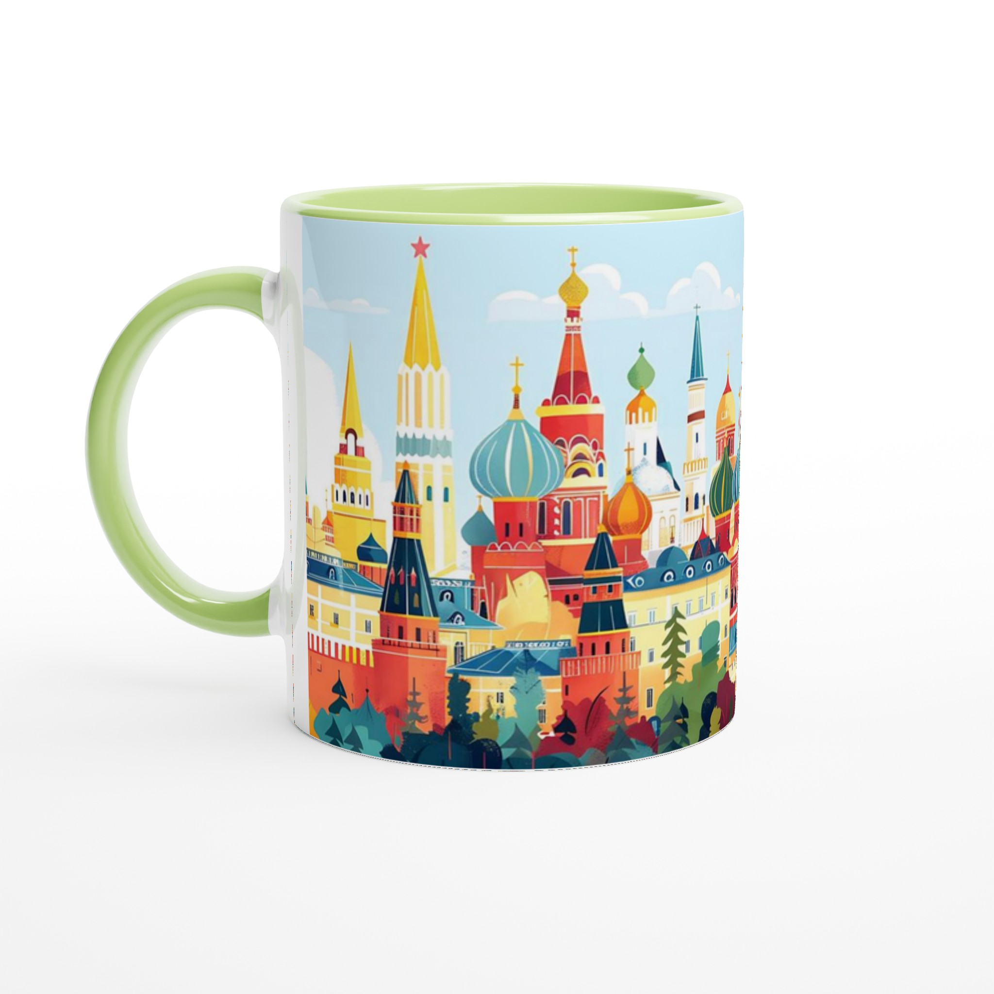 Mångfärgad Moskva Skyline Mugg – 11oz Keramik för Kaffe & Te i Flera Färger 3 70753a12-5d75-43c6-a5c6-8231e578bbde