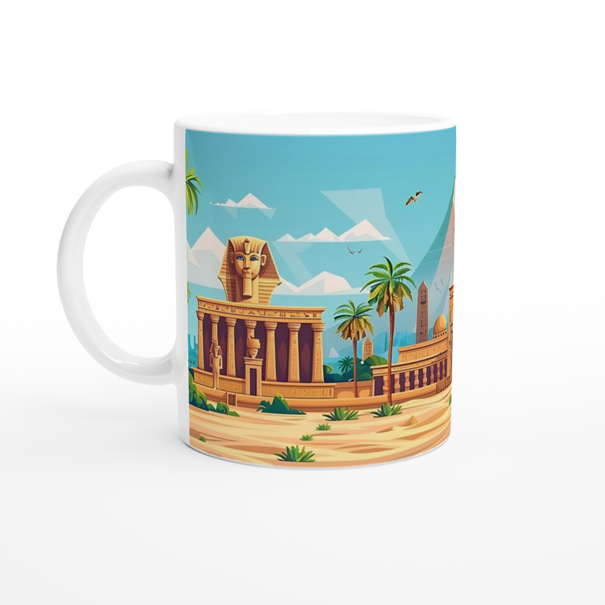 Egyptisk Ökenäventyr Mugg – Resa till Pyramiderna med Stil, Välj bland 7 Livfulla Färger 1 70806598-c305-4bfe-978a-756a953fd11f