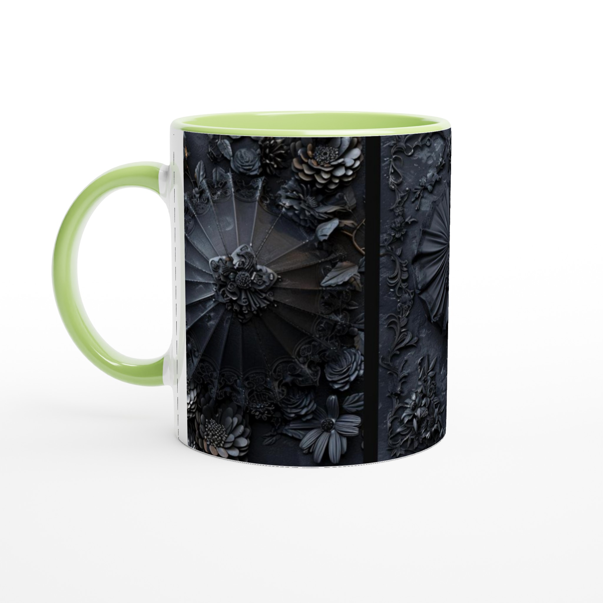 Gotisk Mörk Blommig Mugg – 11 oz Keramikmugg i ditt val av sju djärva färger 3 70f1664a-8582-4282-8f30-7b26380d0f26