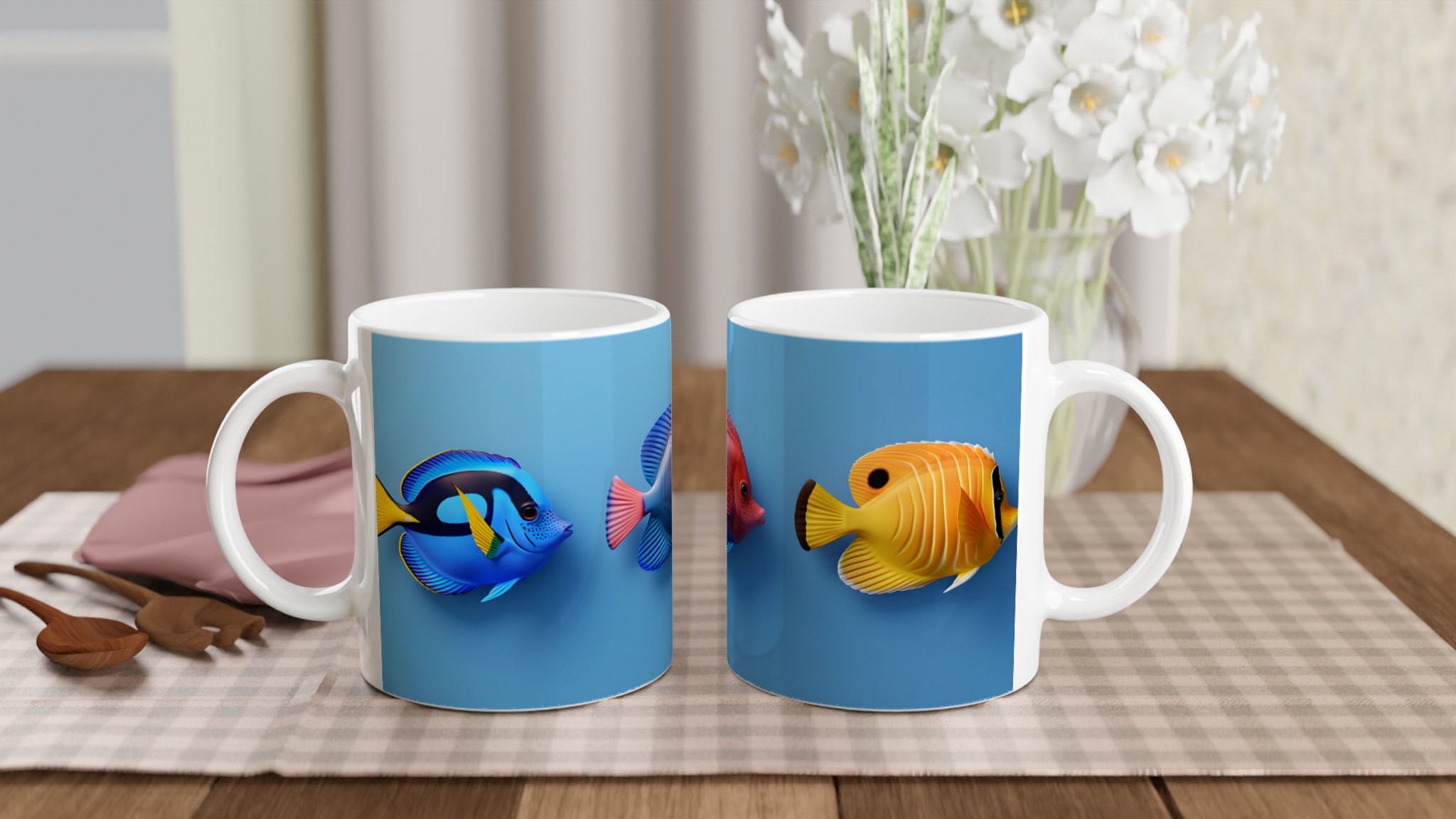 Tropisk Fisk 11oz Keramikmugg – Färgglad Havsinspiration i Valfri Kulör 10 714aa6b9-58f8-4353-aa2f-1fcb7aee689a