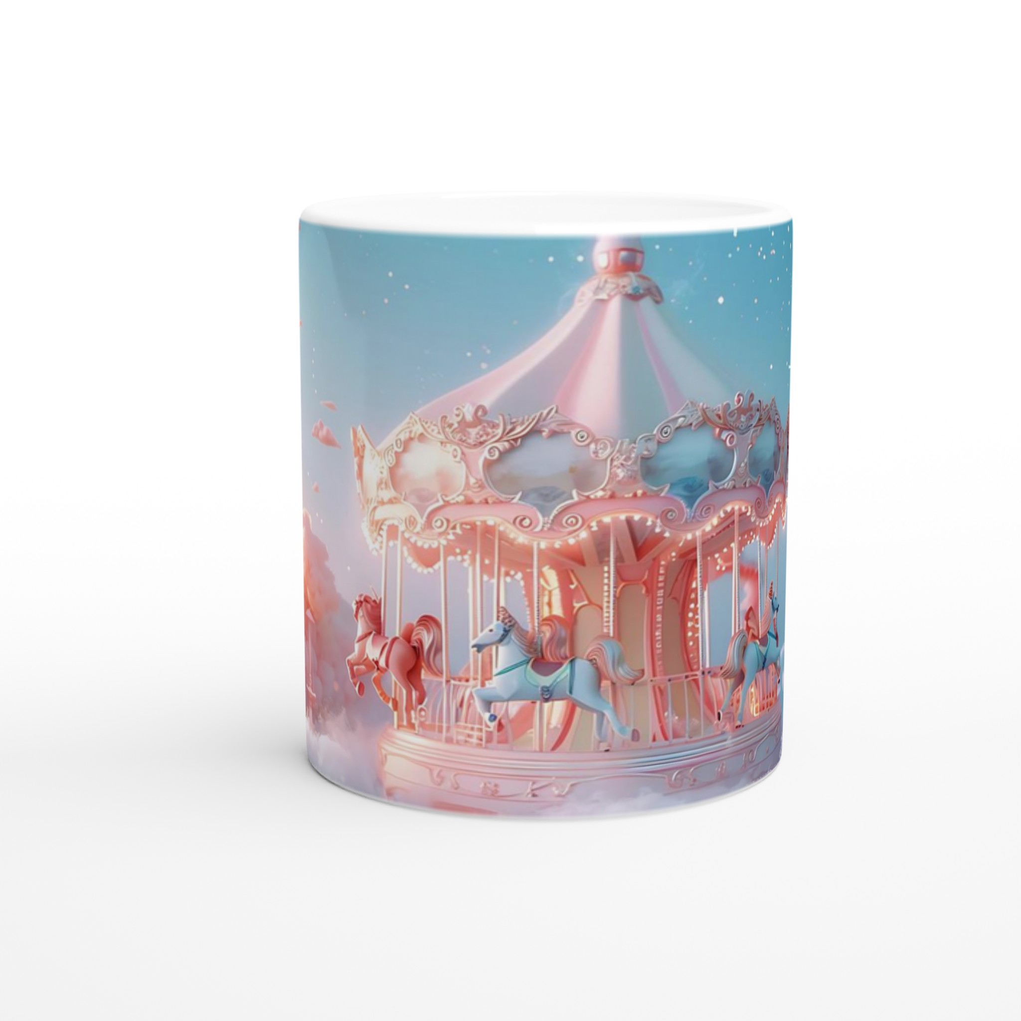 Magisk Karusellmugg – Drömsk Rosa & Blå Himmel – 11oz Premium Keramisk Mugg i Valfri Färg 8 7177a6ba-ff7c-4146-8ddc-22520490fd27