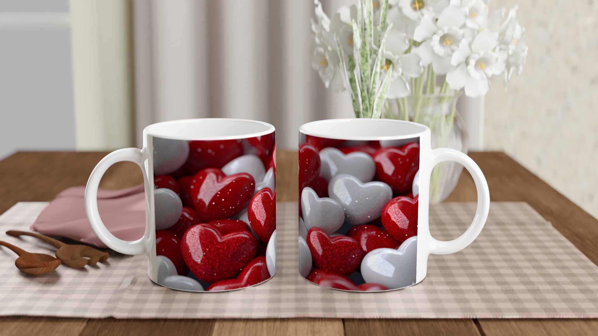 Kärlekshjärta Keramikmugg - En glittrig presentidé i flera färger, 11oz 10 7198f43f-6bf5-4e85-88ba-7e368e2e9f15