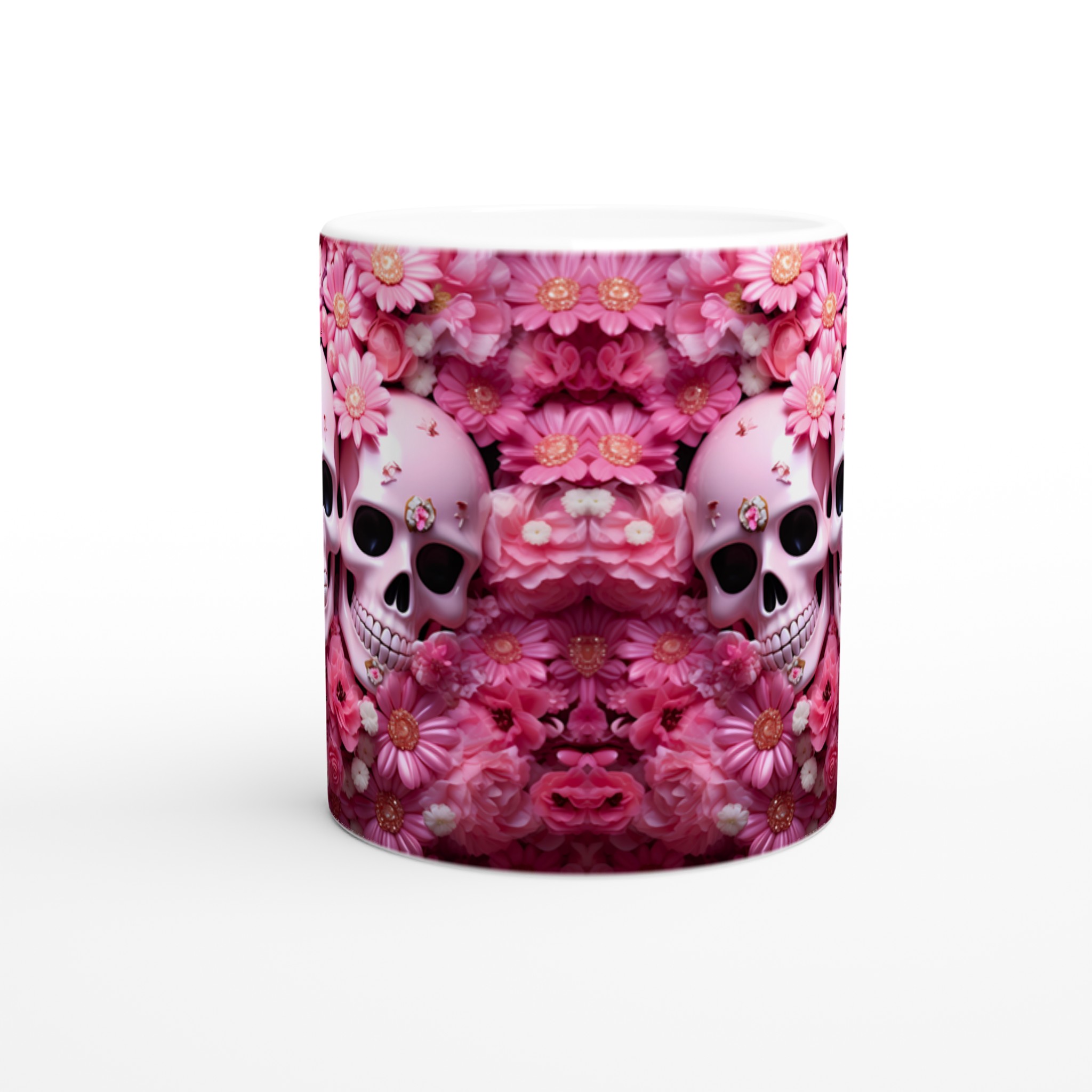 Romantisk Skull Blossom 11oz Keramikmugg – En touch av rosa mystik för din fika 8 71eb9927-09d5-4f87-a50b-318fbd96f584