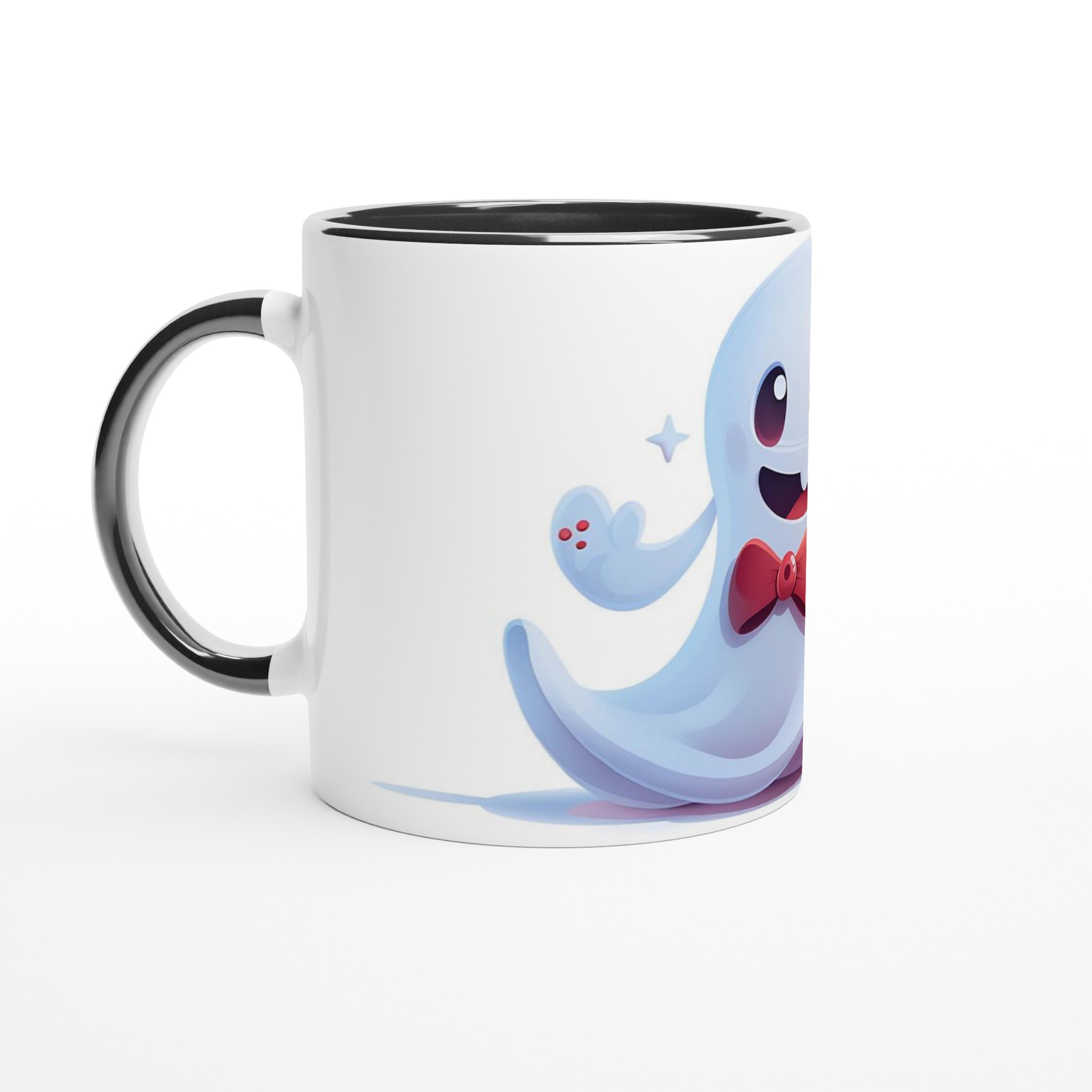 Söt Spöke med Fluga - 11oz Keramikmugg i ditt Val av Färg 7 727f4288-7f0f-4298-8570-6d68ed7a5b85