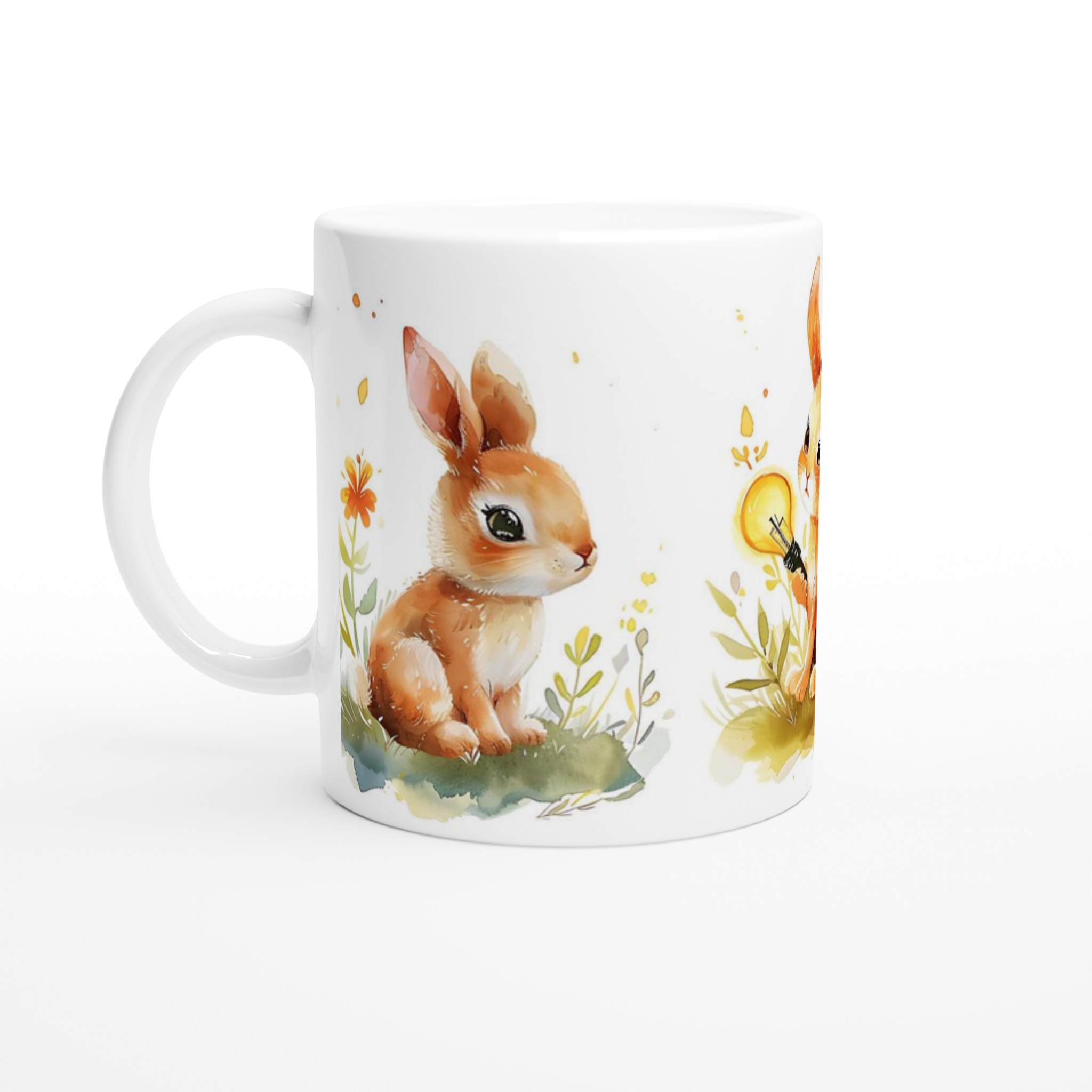 Söta kaniner akvarell 11oz keramikmugg – personlig present i flera färger 1 7293a284-7e6f-42d9-93b2-150f7c68c271