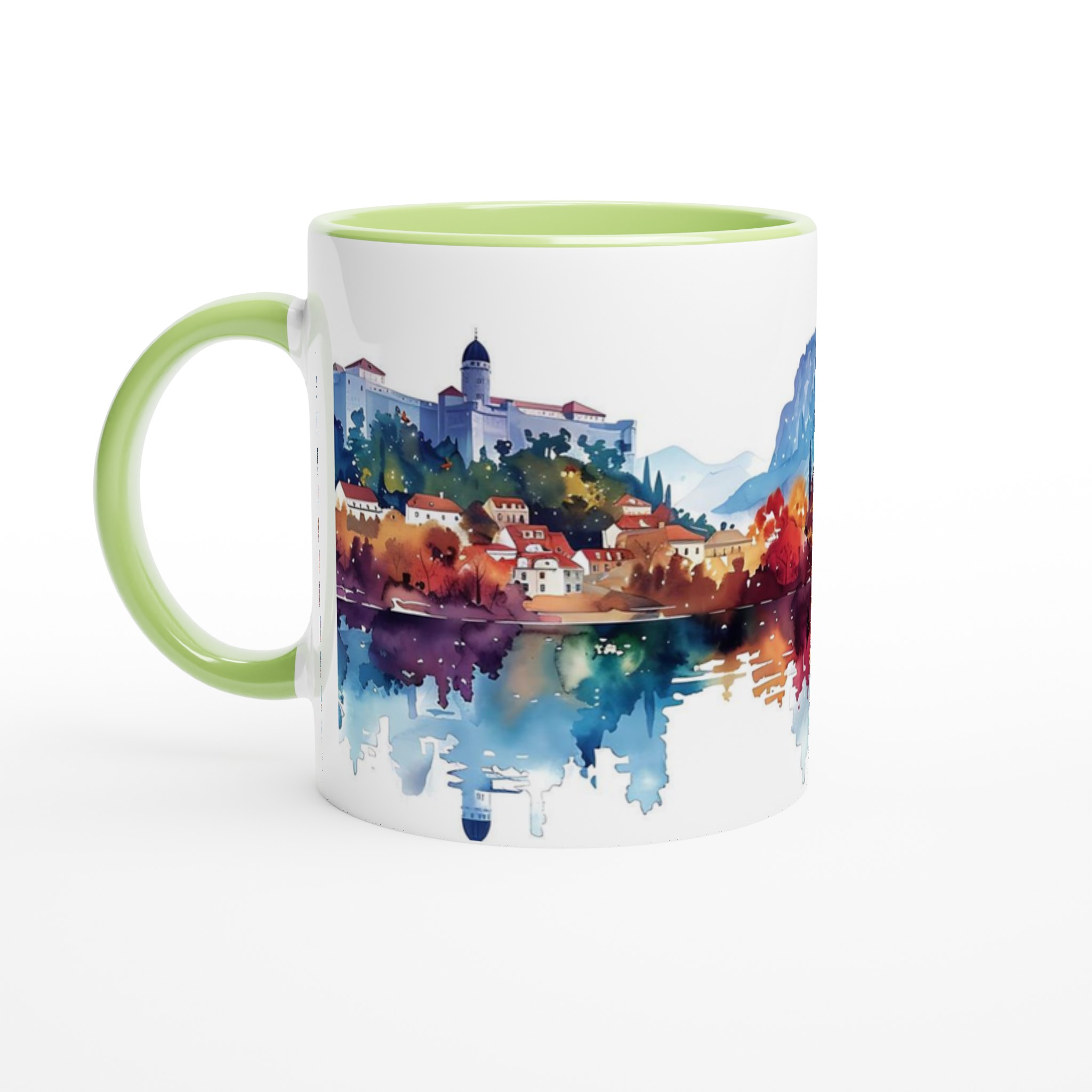 Aquarell Stadsvy Mugg – Konstnärligt Charmig Keramikmugg i ditt val av färg 3 72a2ecc5-b768-49e8-85a3-accab9aec72f
