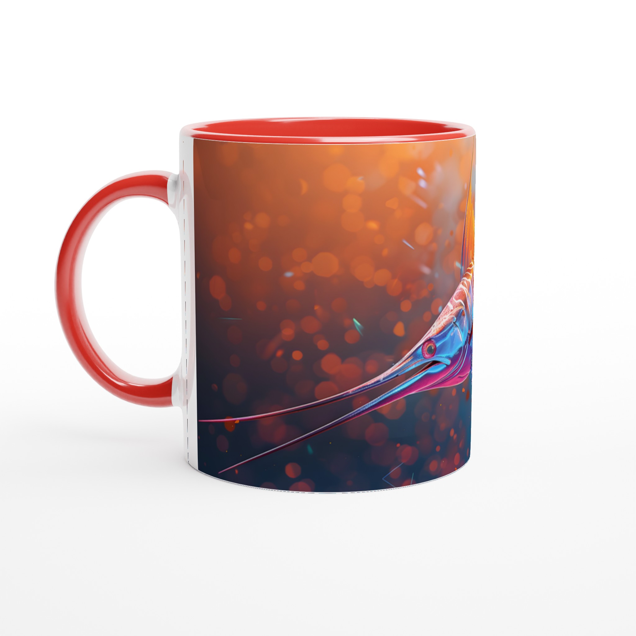 Neon Marlins Dröm: 11oz Keramisk Mugg – Färgglad Havsinspiration för varje klunk 2 72c1c6ce-74bd-4de5-ac5e-8d91d0a08055