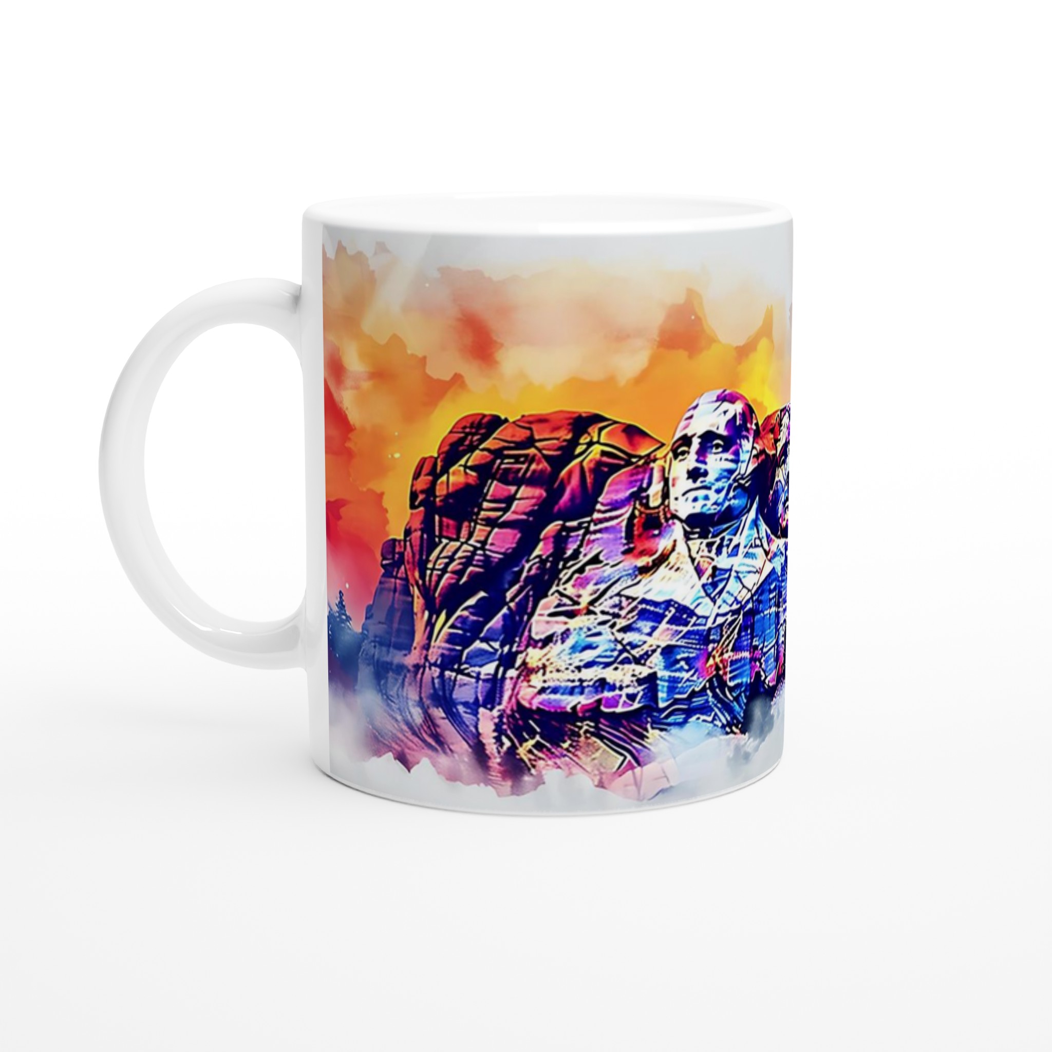 Mount Rushmore Pop Art Mugg – Livfull Design, Välj Din Favoritfärg! 1 72fa17d5-7abe-41b9-980a-fe71204becd5