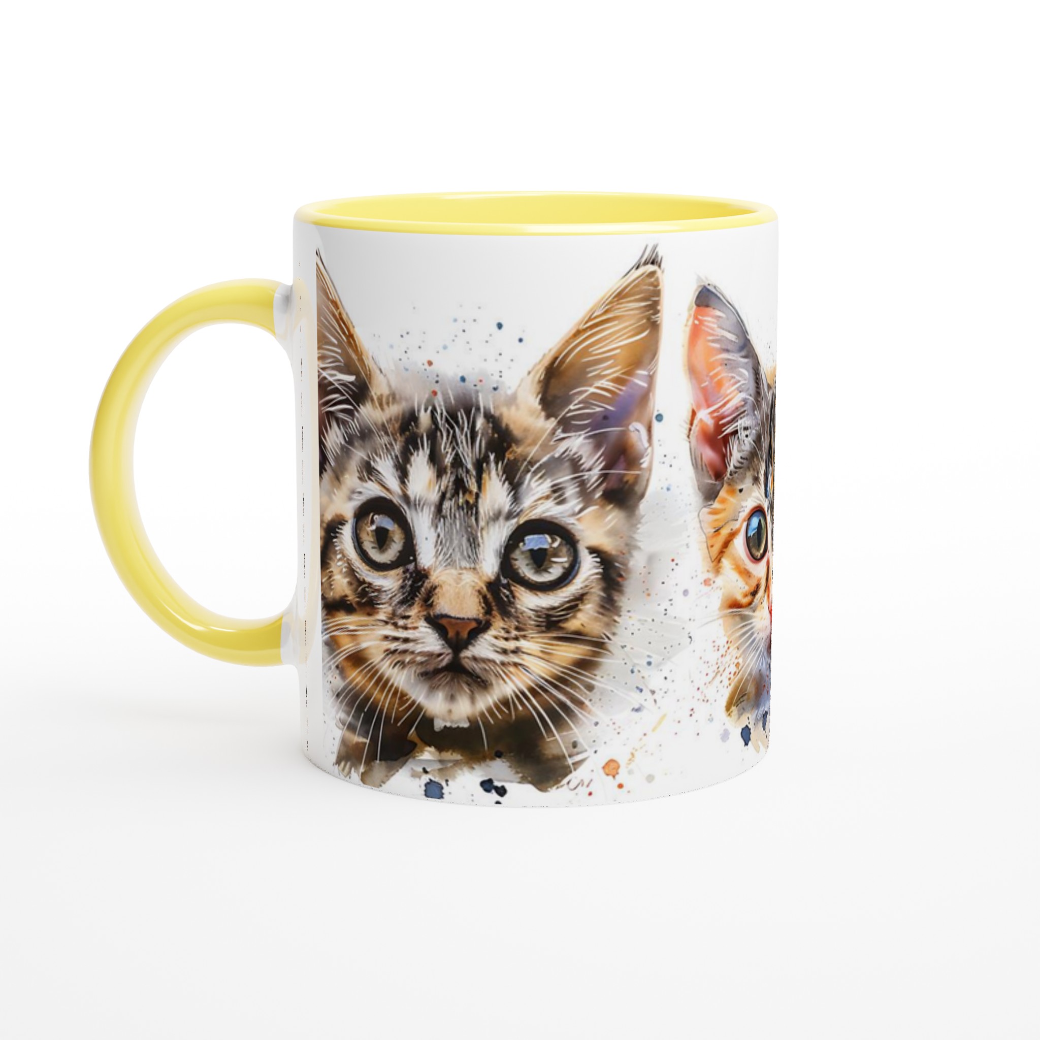 Konstnärlig Akvarell Kattmugg – Personlig 11oz Keramikmugg i ditt val av 7 Livfulla Färger 5 7313bf51-a08a-437d-af5b-c65a51dec4f7