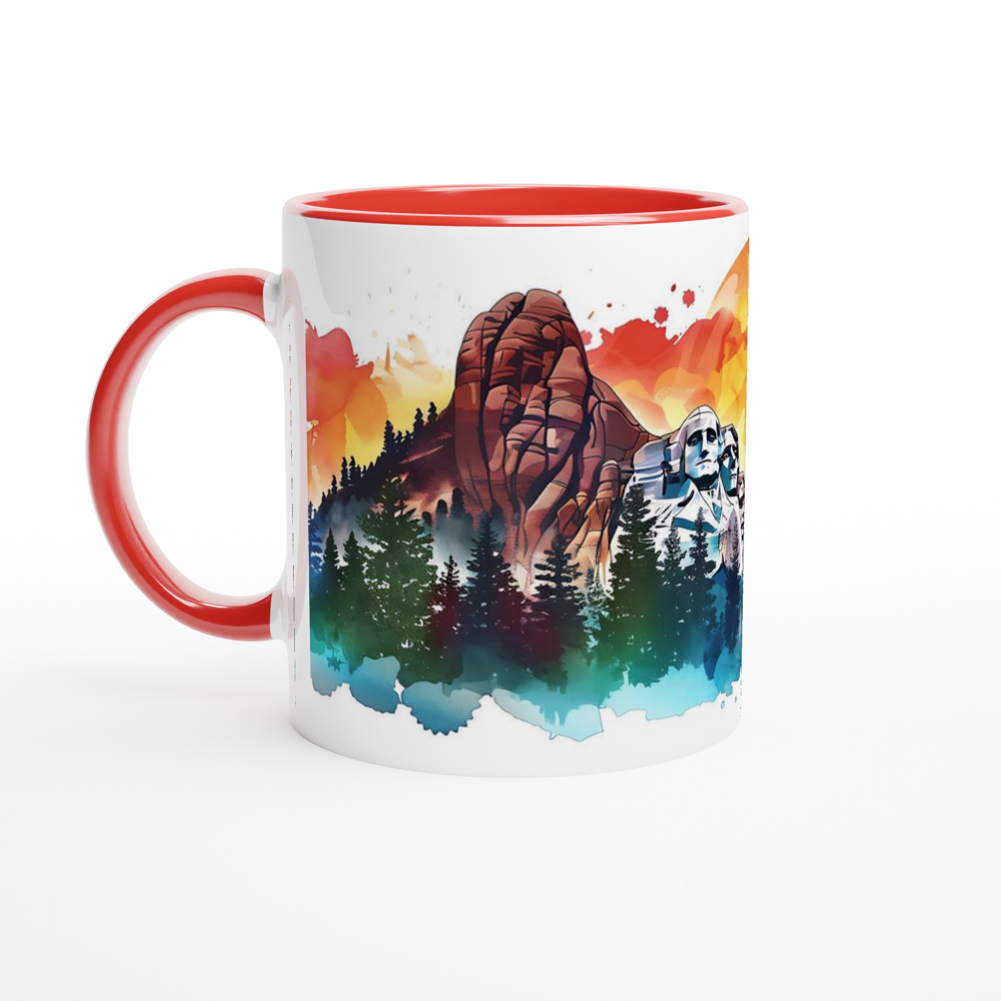 Historiska Monument i Akvarell 11oz Keramisk Mugg – Konstnärlig Design i Flera Färger 2 73a52ed1-e591-4413-a900-a1e09493e934