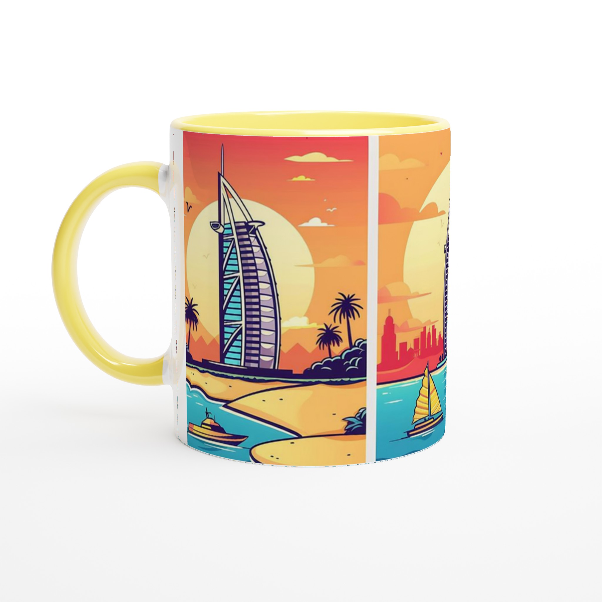 Dubai Sunset Skyline Keramisk Mugg – Konstnärlig Design i Välj din Färg 5 73c59652-6cf9-49ee-942b-a6241cf78c33