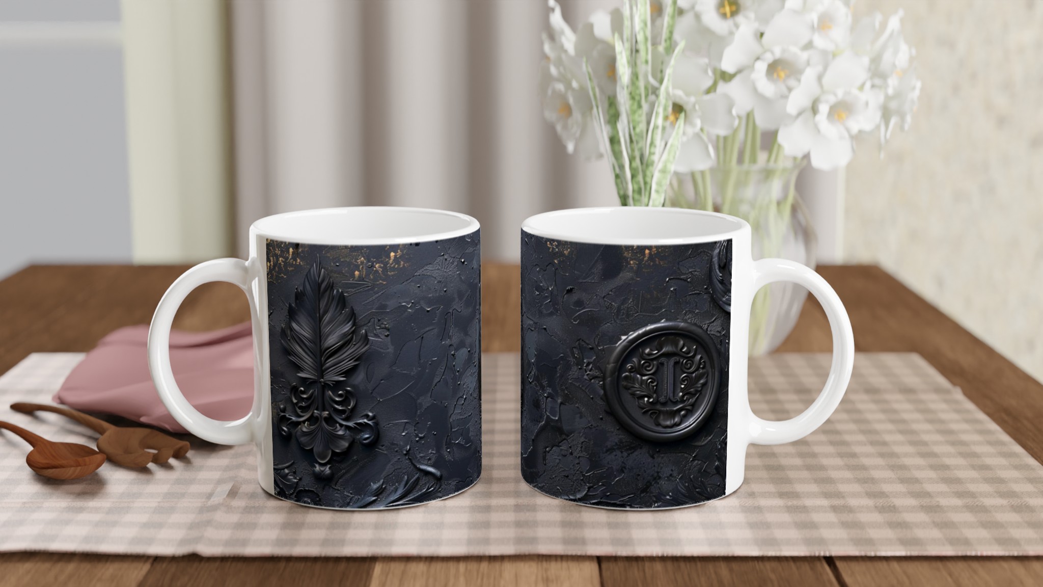 Mystisk 11oz Keramisk Mugg – Mörka Nyanser, Elegant Tryck för Din Unika Stil 10 74a65a55-0585-4b0a-a3a3-d5d637b2fbce