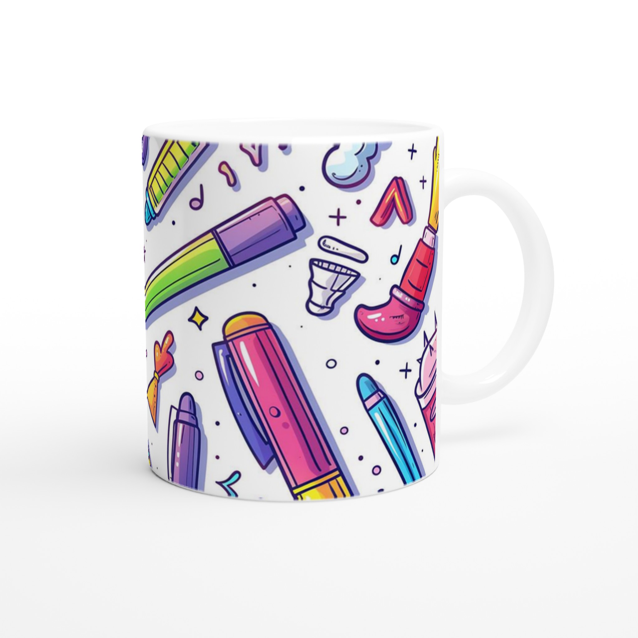 Kreativ Mugg med Tecknade Kontorsprylar – 11oz Keramikmugg i ditt val av 7 livfulla färger! 9 74af7e22-9b6e-46d4-8e06-ad7195c133ee