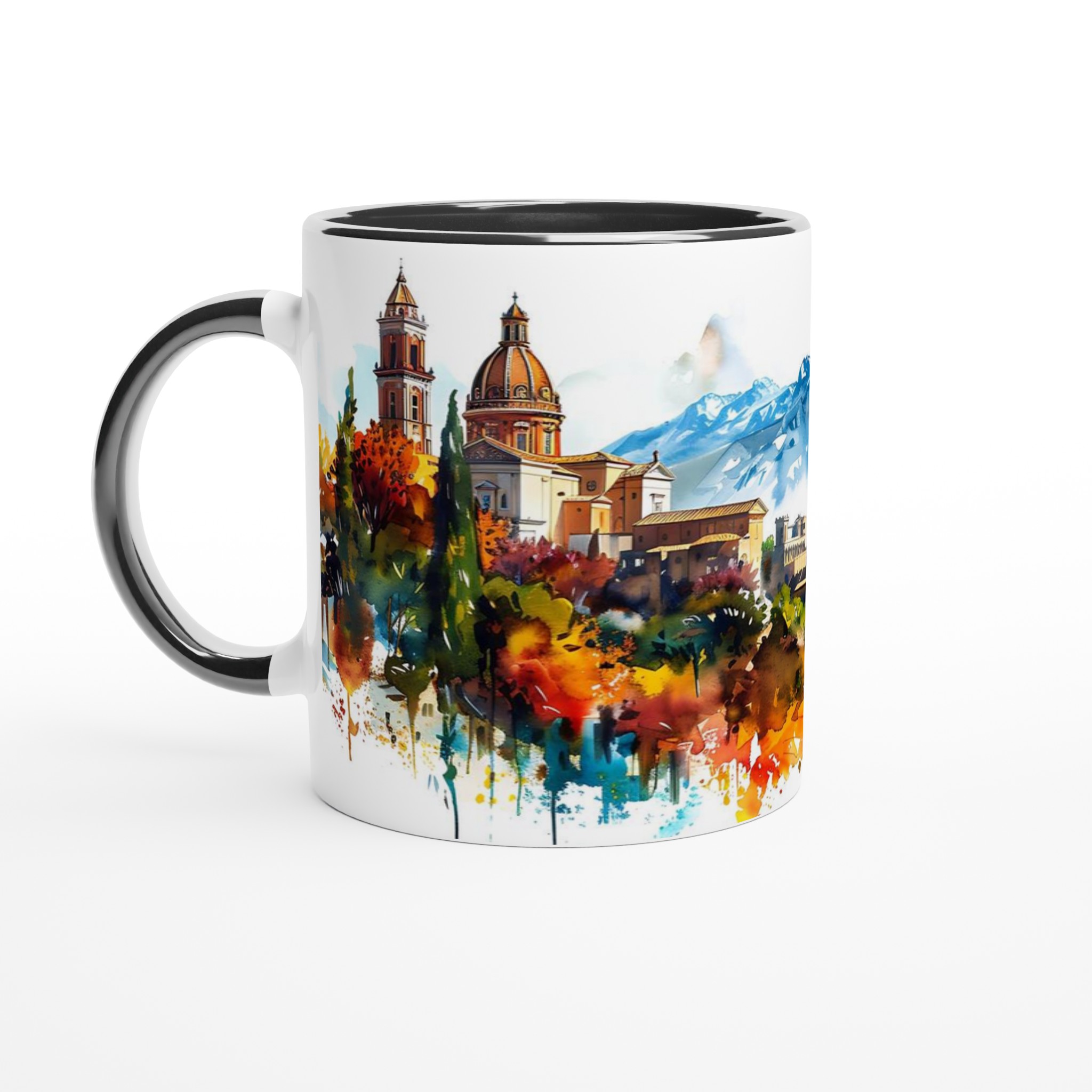 Akvarell Stadsmotiv Mugg - Färgstark Kaffekopp med Vulkanutikt, Välj din Favoritfärg! 7 74c4a4f7-b745-4a4f-8bbb-1ffb91bb01dd