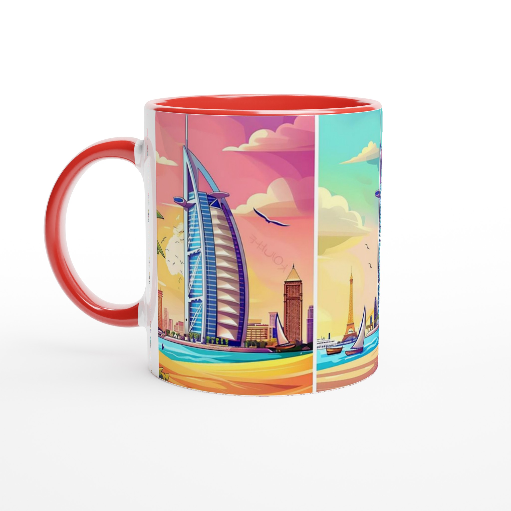 Dubai Sunset Magic: Unik 11oz Keramisk Mugg med Ikoniska Vyer – Välj Din Färg! 2 74ca3b71-2140-4d3d-8105-e61a9acb3337