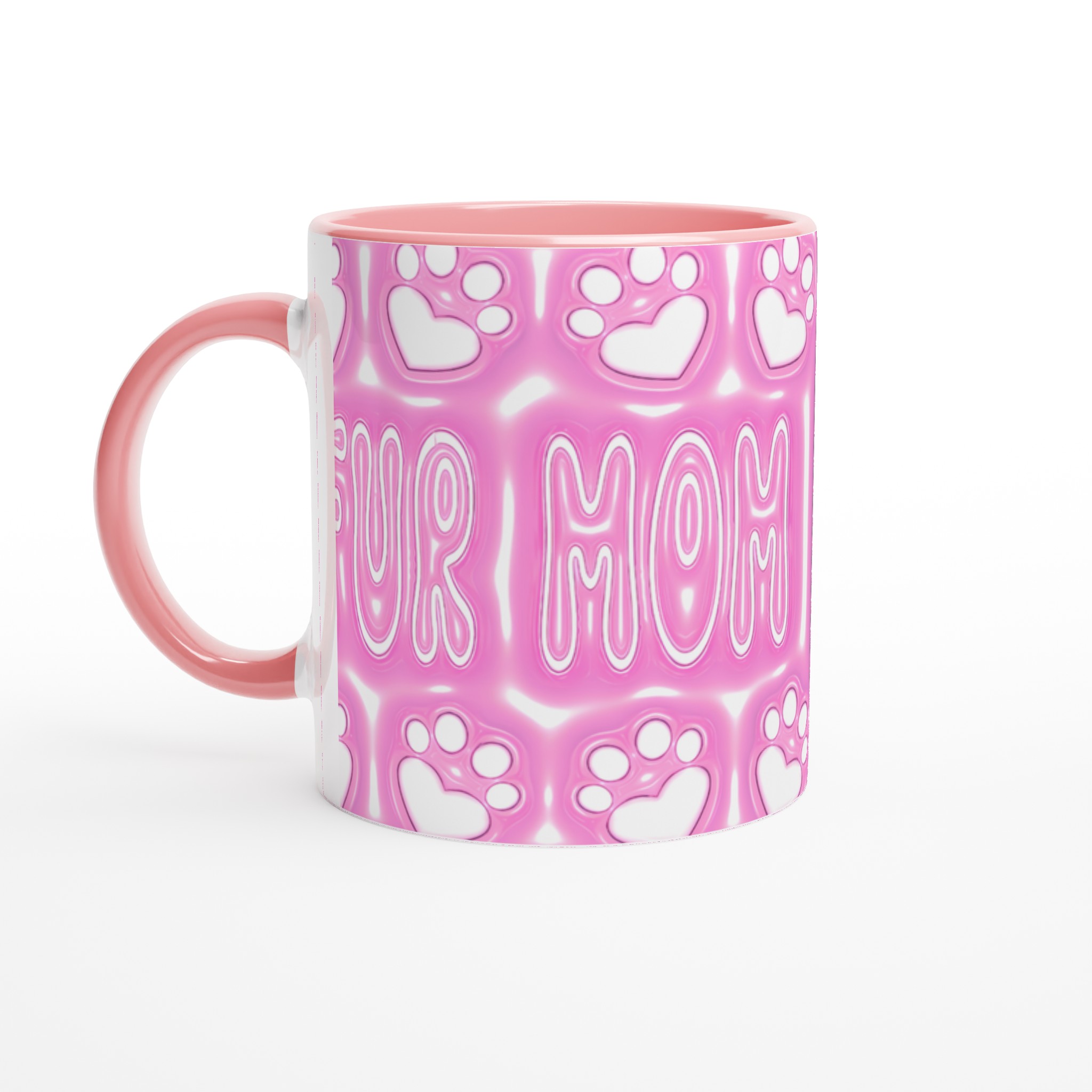 "Fur Mom" Pink Glazed Keramikmugg – Perfekt Gåva för Katt- och Hundälskare, Välj din färg! 6 750e90f4-eb66-4311-b5e6-03d344b2f808