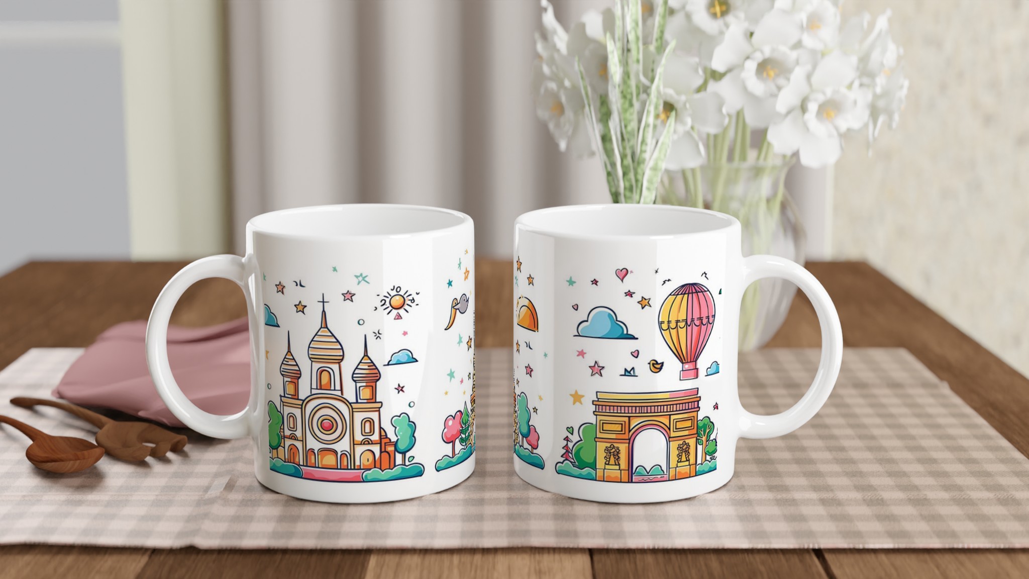 Paris Vibe Keramisk Mugg – Drömmiga Liggande Landskap i Pastell 10 751e55cf-1b57-44db-96d4-f8a6c52e92b4
