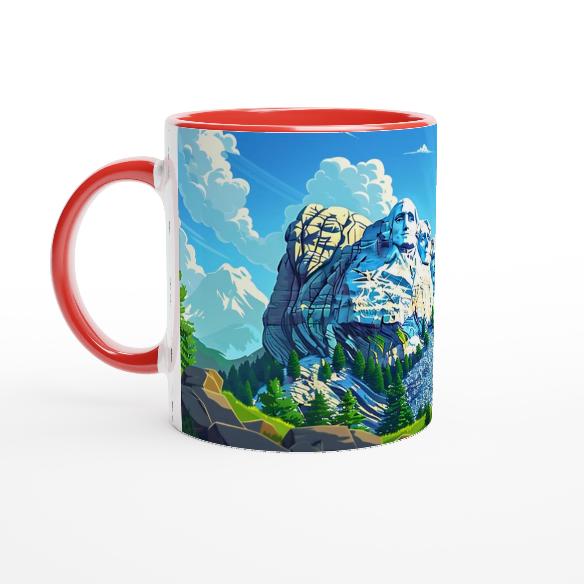 Mount Rushmore Pop Art Mugg – Ikonisk Design & Vibrant Färgval 2 75964849-bda0-44bd-9623-246ff61d9fd1