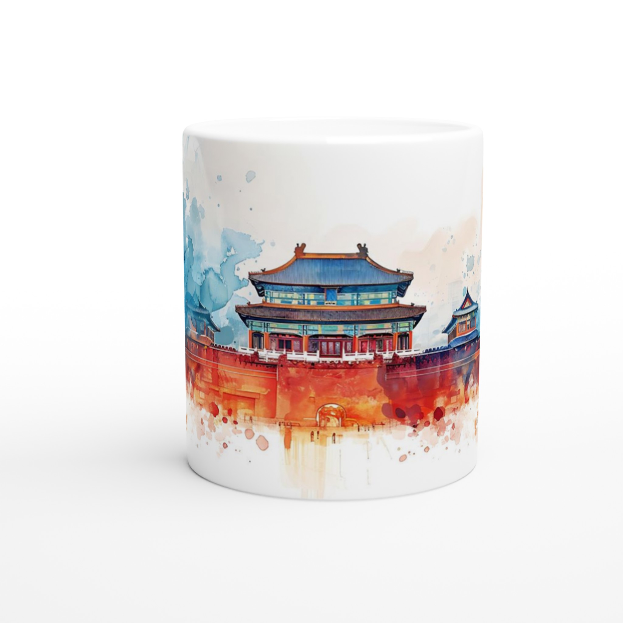 Asiatisk Arkitektur Akvarellmugg – Levande Kinesiskt Tempeltryck i din Favoritfärg 8 75c57d9b-ee82-4bc3-9211-1bf7a55996d9