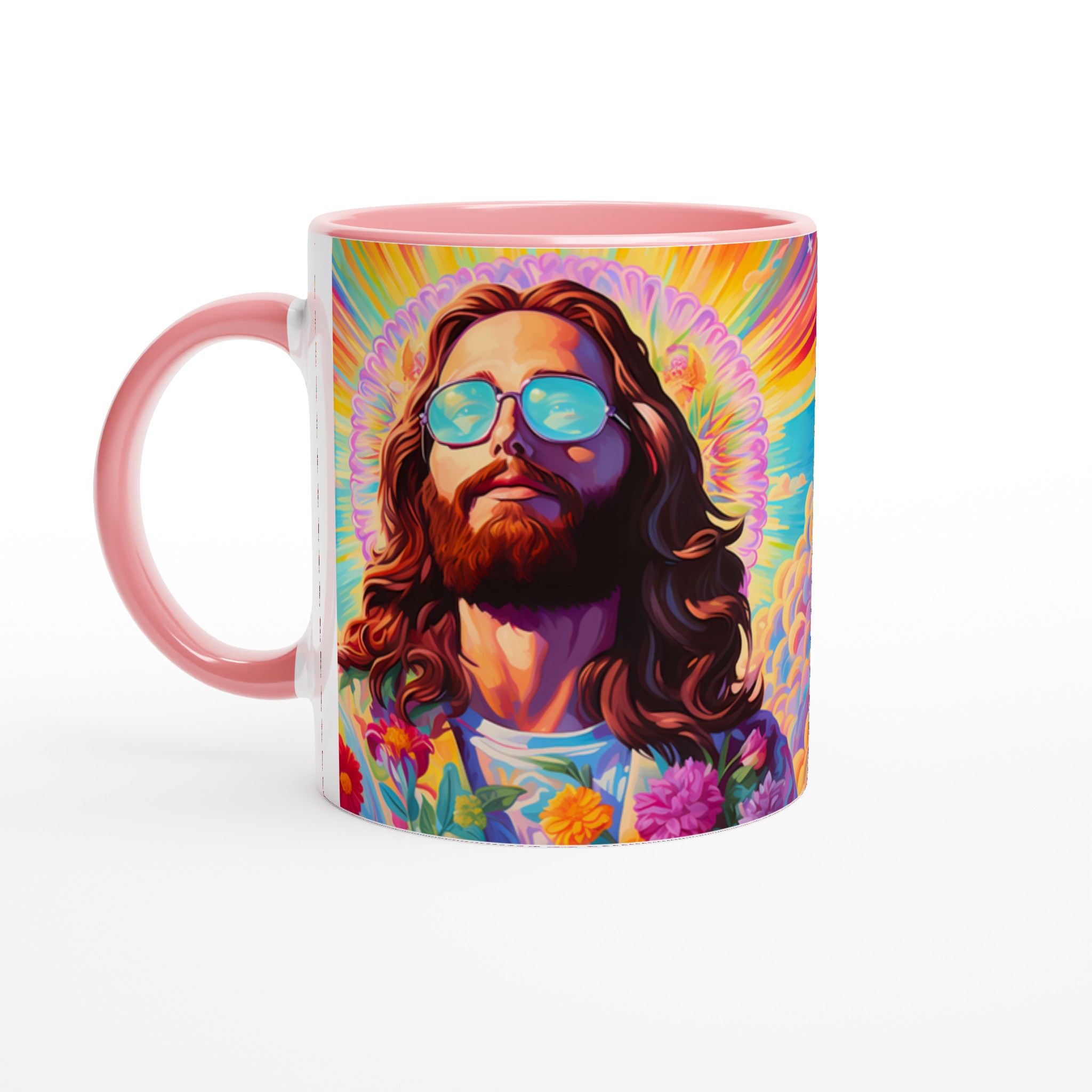 Psykedelisk Jesus Mugg: Levande Hippie Konst & Retro Vibe – 11oz Keramisk Kaffekopp 7 75d3bd33-af27-4c07-babd-c6133d813a89