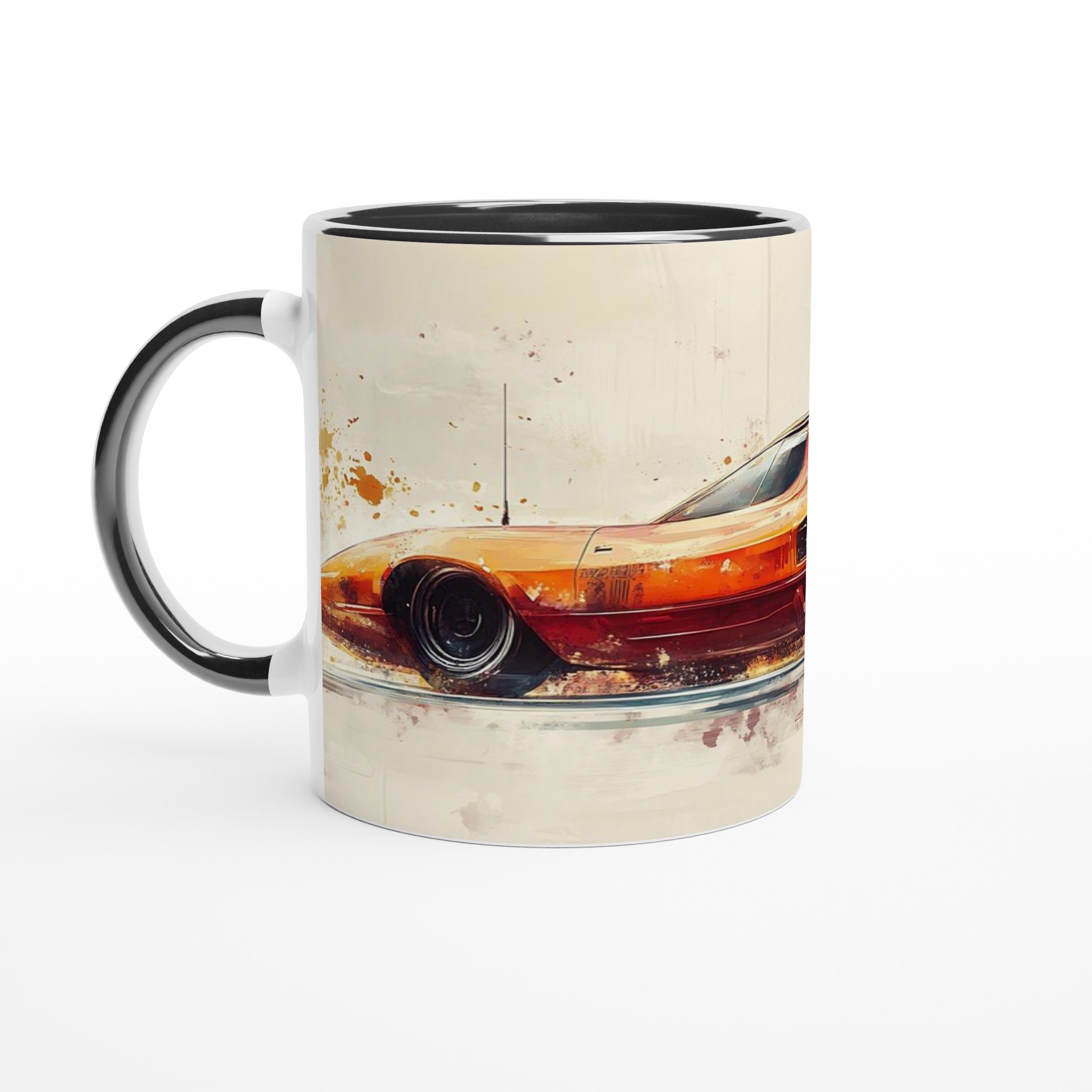 Abstrakt Sportbil Keramikmugg - 11 oz Dynamisk Akvarell Design i Valfri Färg 2 75f13677-c955-4686-9679-3e4da6f4e178