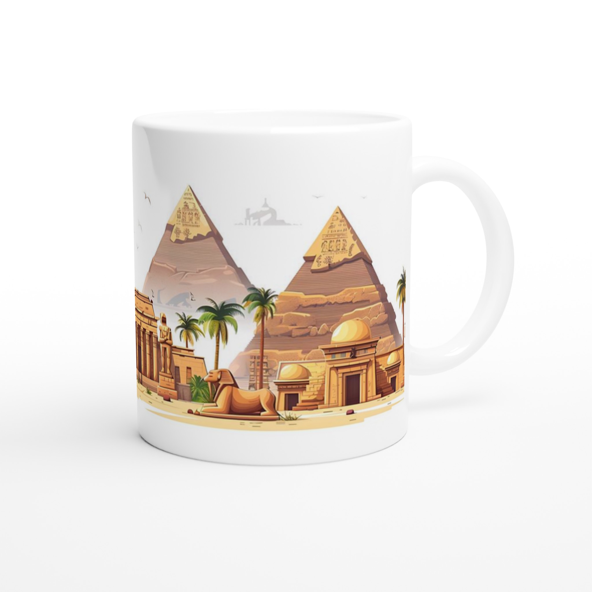 Egyptisk Horizon Mugg: Pyramider, Faraoner & Palmer – Välj din Färg! 9 7606c82c-e63b-4c54-a744-0a90b42c99de