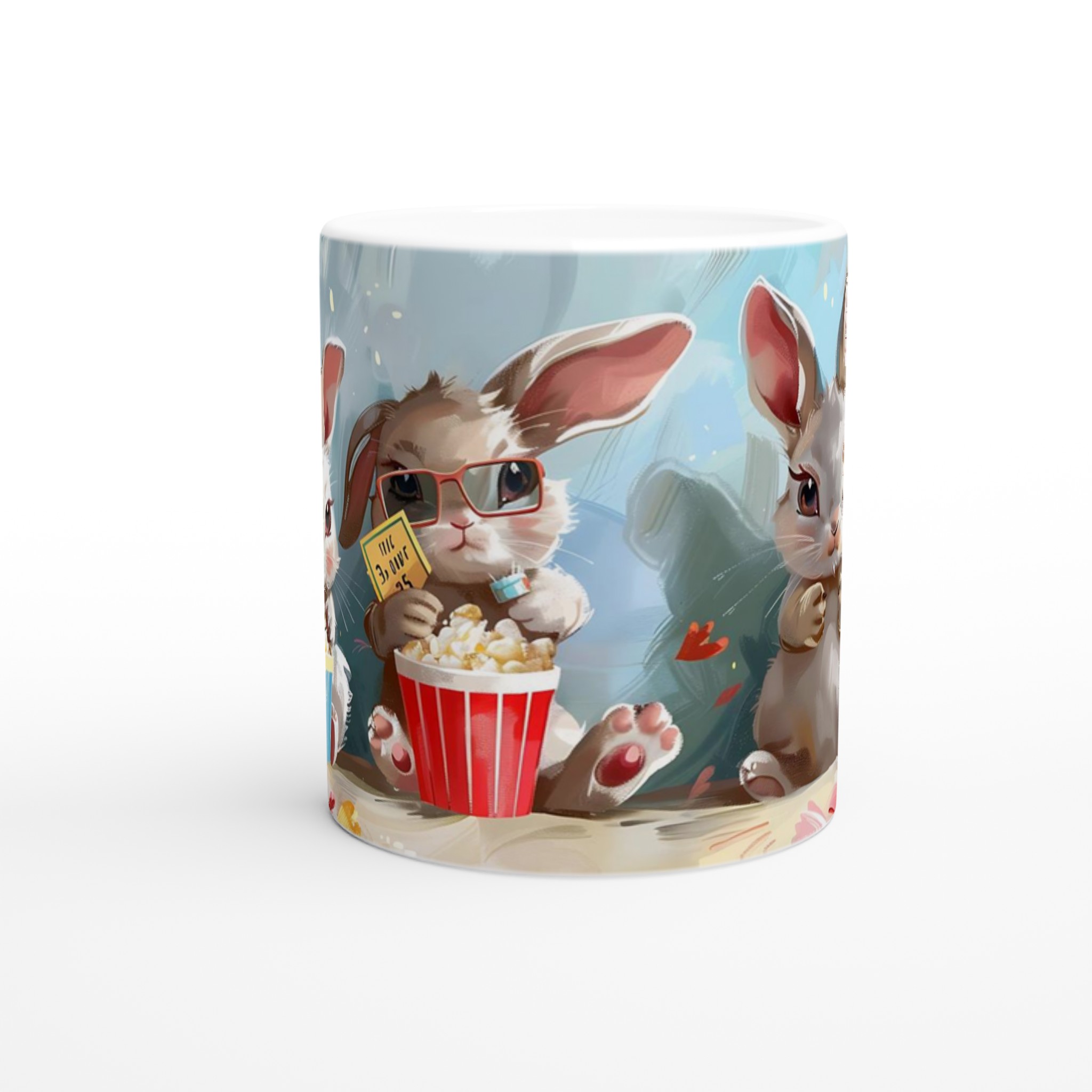 Mysiga kaninbio-mugg: En 11oz keramikmugg för filmälskare, välj bland flera färger! 8 7619cbda-f10d-4ca4-ac5d-0e72406e266c
