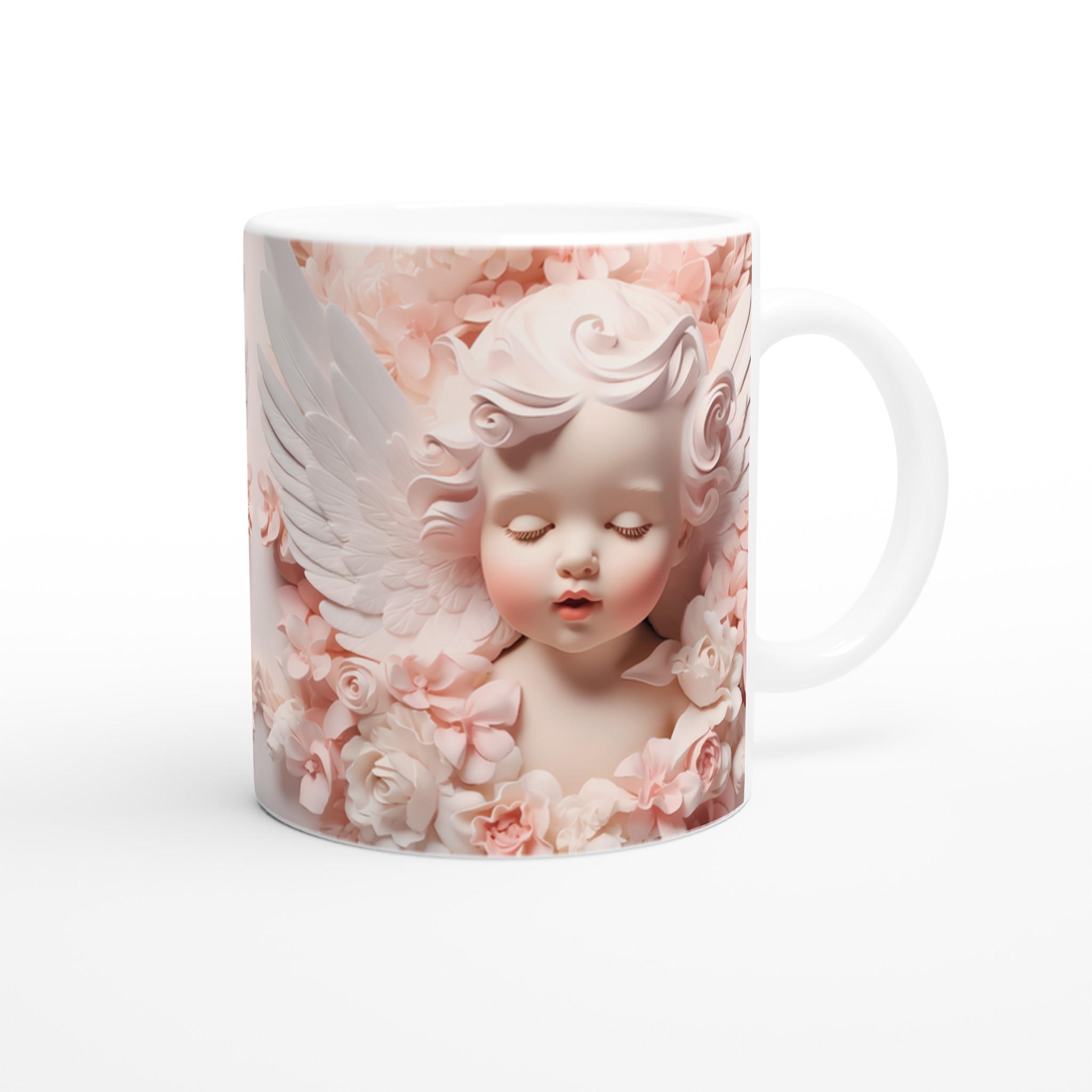 Änglalik Keramisk Mugg – Drömska Pasteller & Vingprydda Motiv | 11 oz Kaffemugg i Din Valfria Färg 9 76373611-3fe4-4a45-a204-82c7dc08faab