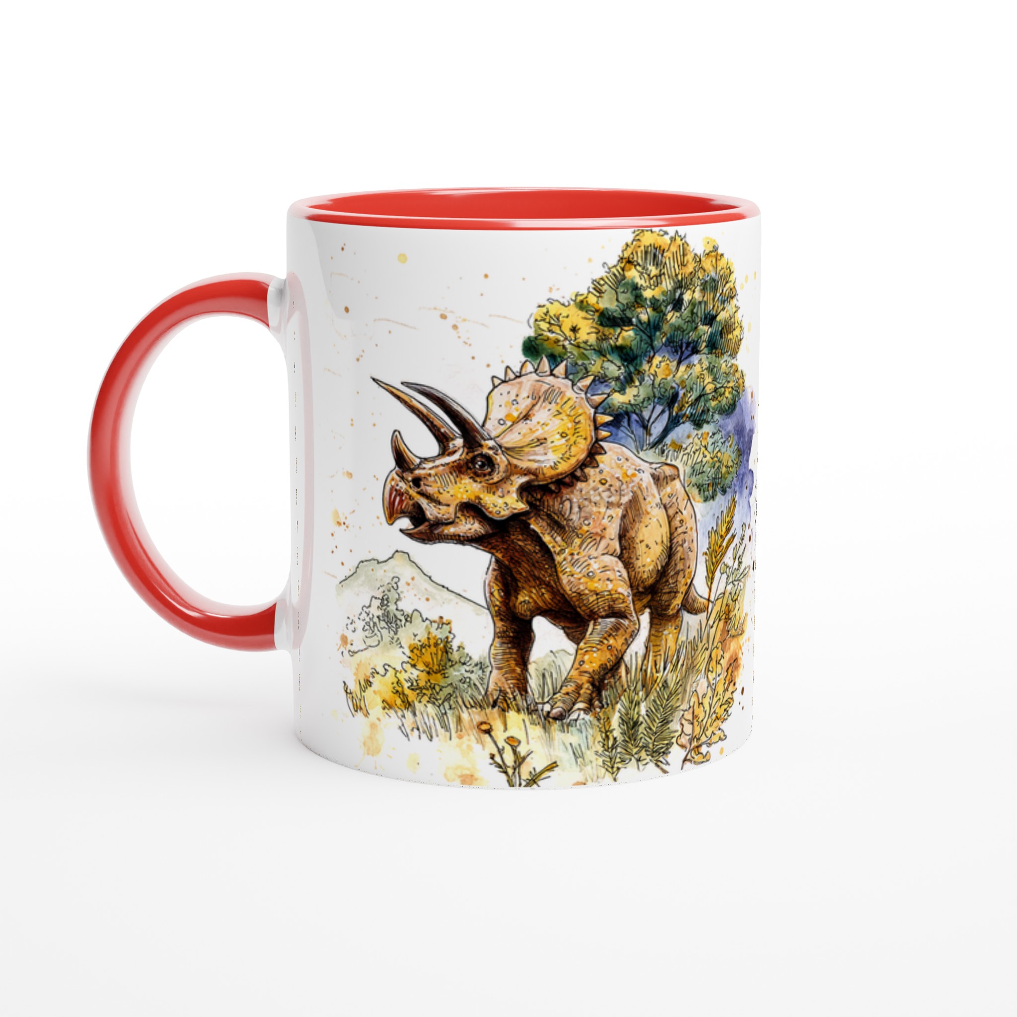 Triceratops Akvarellmugg – Historiska Varelser i Levande Färger, Välj din Favoritmugg! 2 763ca6dc-b3e7-4f96-9252-4a2f0228bb42