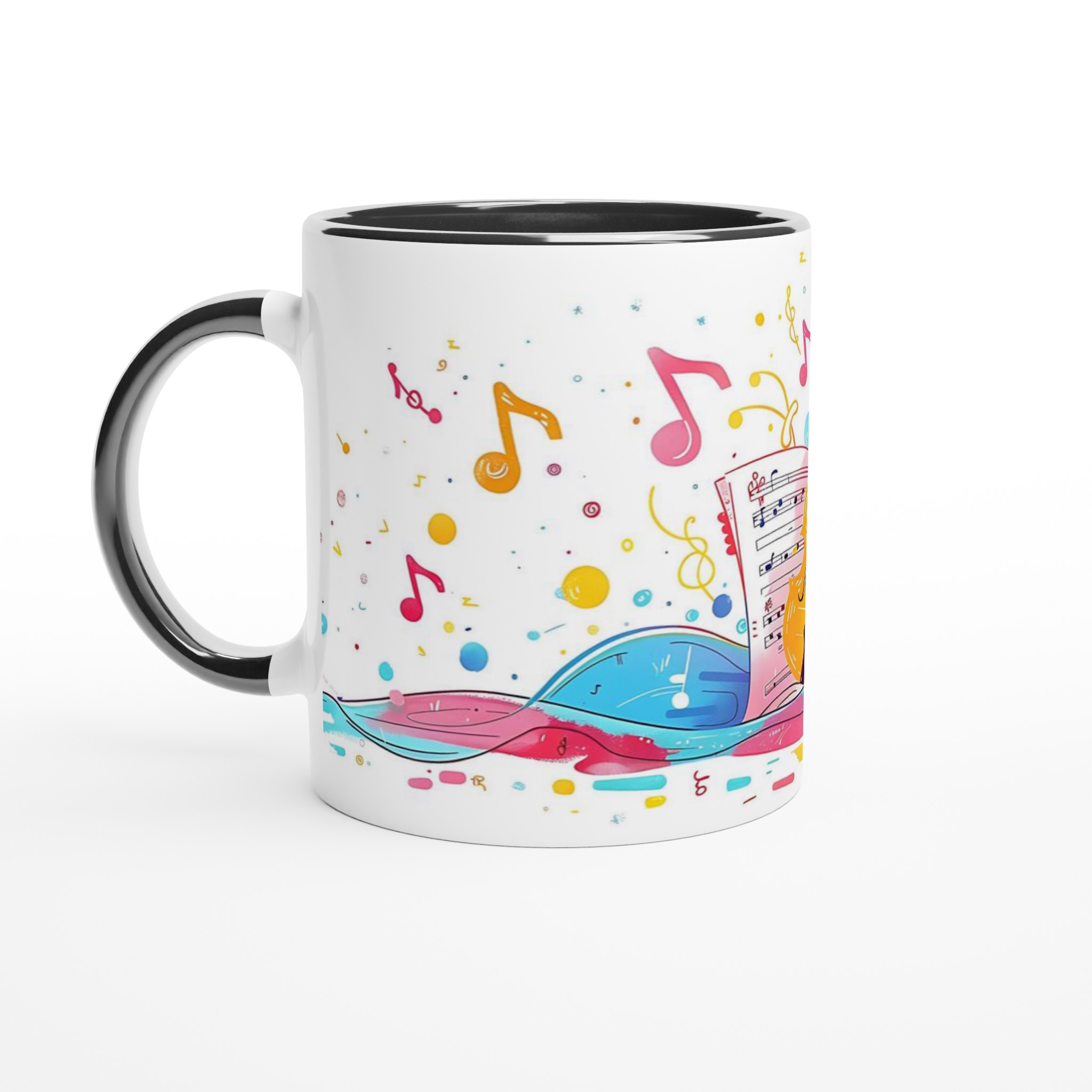 Melodisk Keramikmugg - Livfull Musikdesign & Violin, 11oz – Välj bland 7 Färgstarka Nyanser 7 76713ee9-2d9f-4d24-9e2c-d37cc7b7d7c4