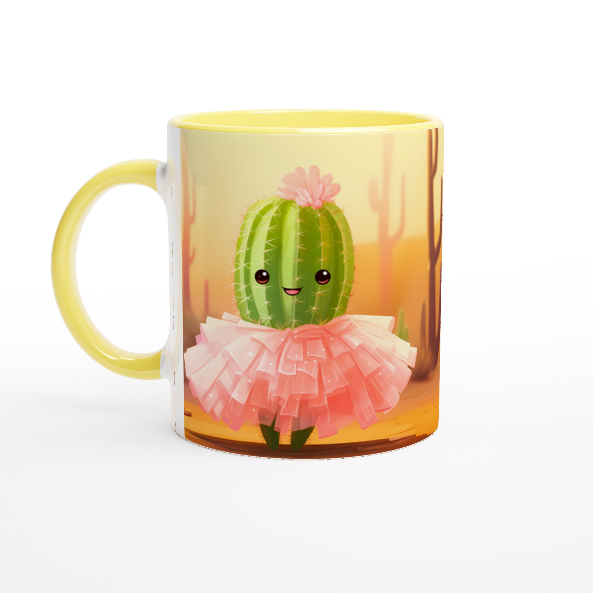 Söt Kaktus Ballerina Kaffemugg – Förtjusande Kawaii Keramikmugg i ditt val av 7 färger 5 76747145-a546-4402-ab04-e18783c06e24