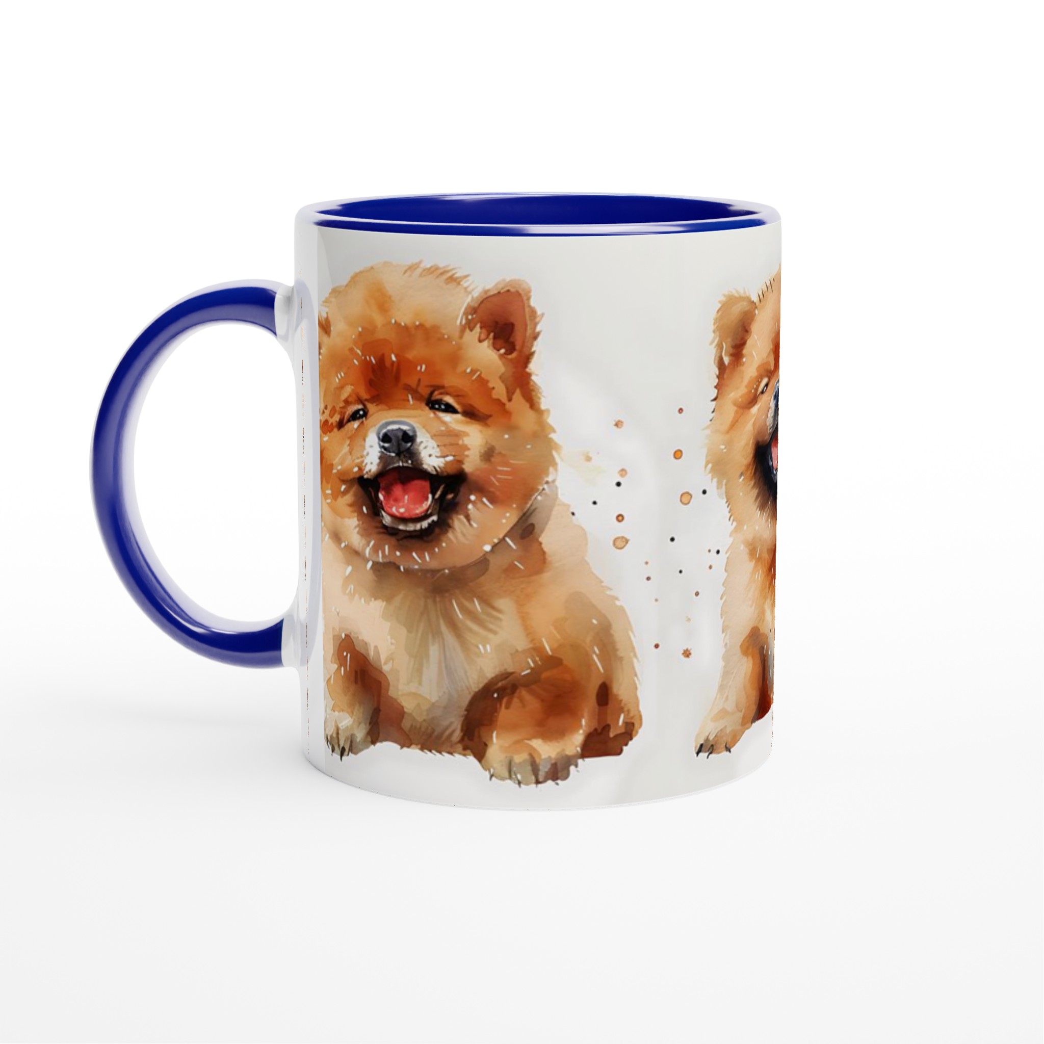 Glad Chow Chow Valp Keramisk Mugg – Charmigt Akvarellmotiv för Hundälskare, Välj Din Favoritfärg! 7 7679367e-495a-4f1f-a5f4-413a2cbaef8c